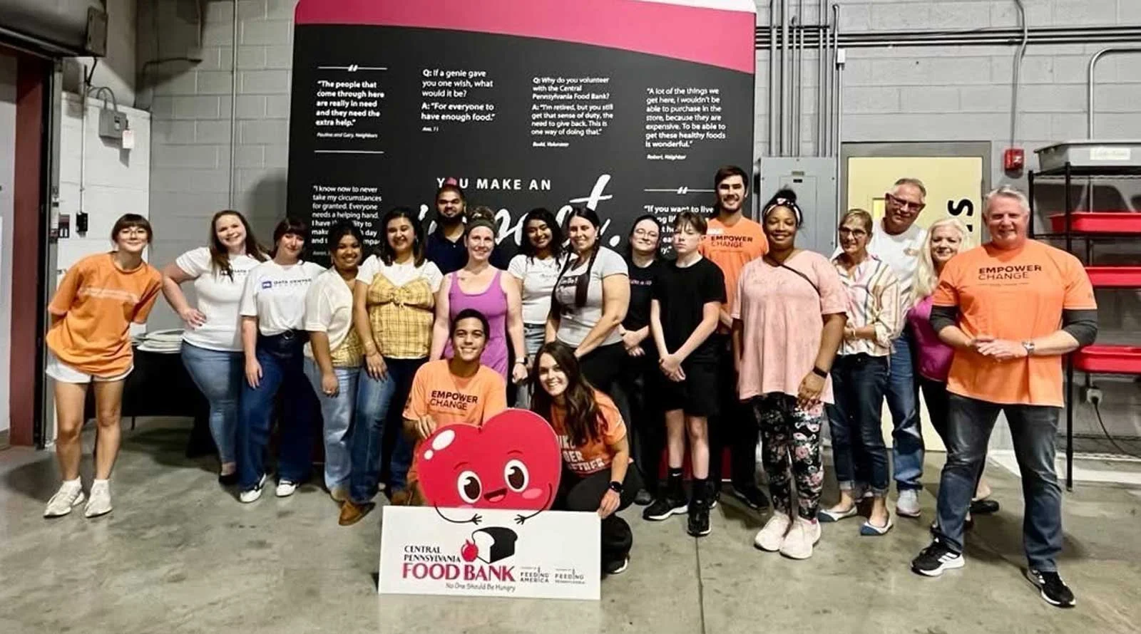 Central Pennsylvania Food Bank partnered with Pennsylvania Data Center Partners to host a Pack-a-Thon on September 18, 2025, at CPFB’s Harrisburg Healthy Food Hub. Volunteers packed more than 1,000 boxes of food.