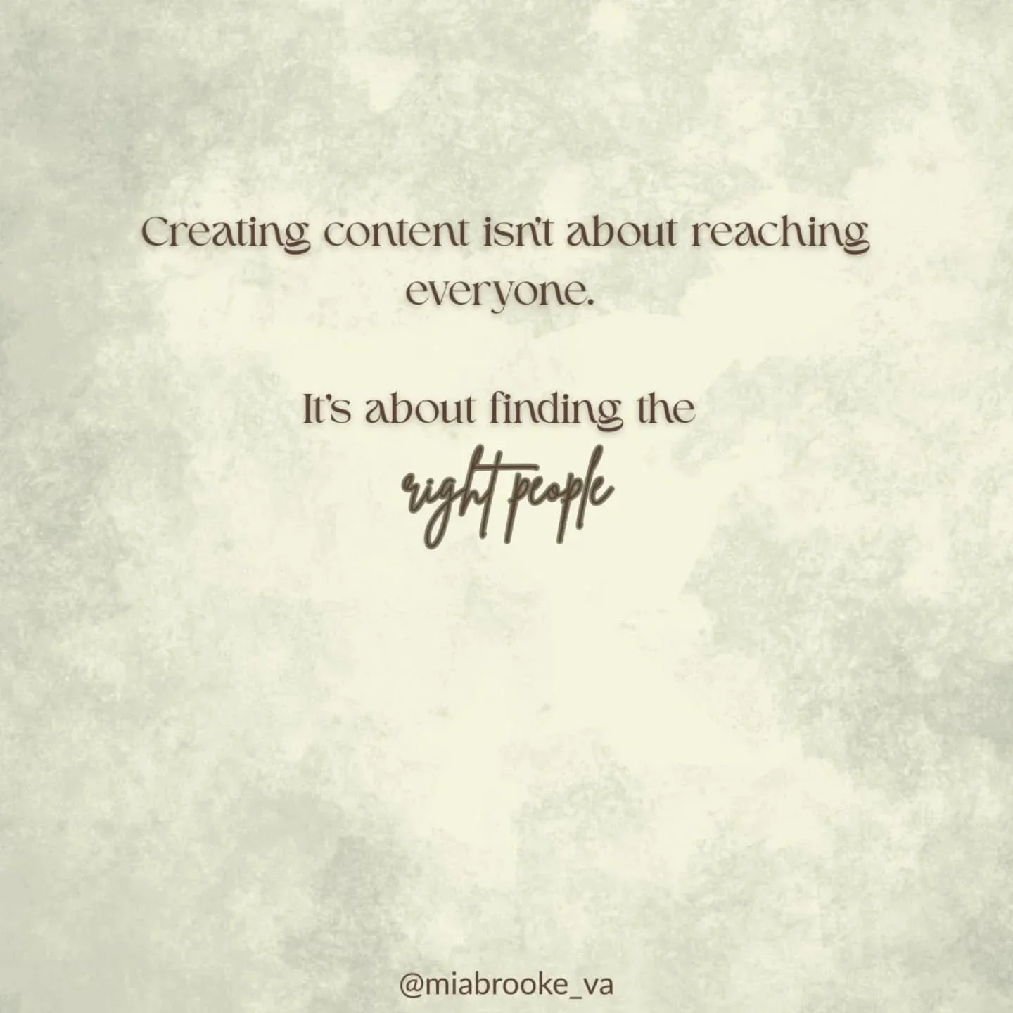 The moment you stop trying to reach everyone, is the moment your content starts converting.

Clear messaging attracts aligned clients or buyers. 
- Not just likes or comments.

Not everyone is going to love your content - just like everyone on this p