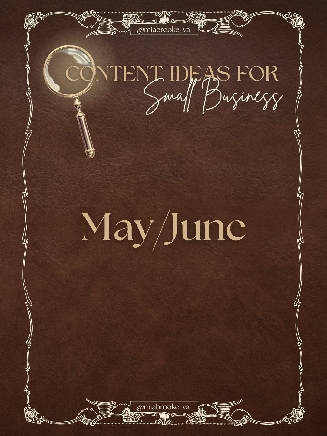 May &amp; June content ideas for small business owners 👏

Save this for later, steal an idea or two&hellip; and don&rsquo;t be scared of a little danger with your content strategy.

Try the talking reel.
Post the opinion.
Show the behind the scenes.