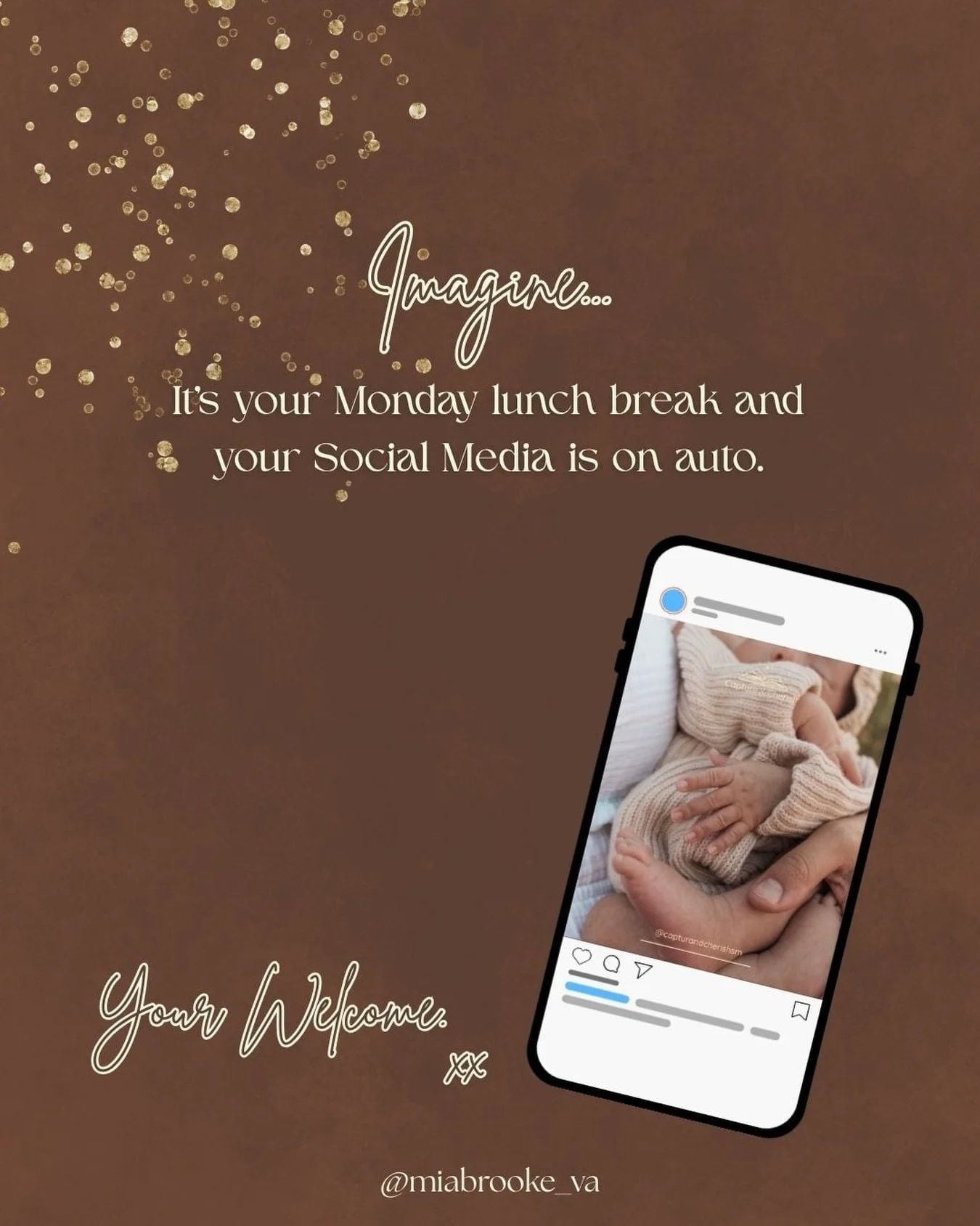Imagine this&hellip;

It&rsquo;s Monday lunchtime.

You&rsquo;re grabbing a coffee, catching up with a friend, sitting at your kid&rsquo;s assembly, or simply taking a moment to breathe before the meetings and after school sport begins.

Meanwhile, y