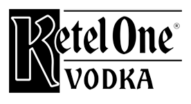 Retel One Vodka logo with black text and stylized design elements.