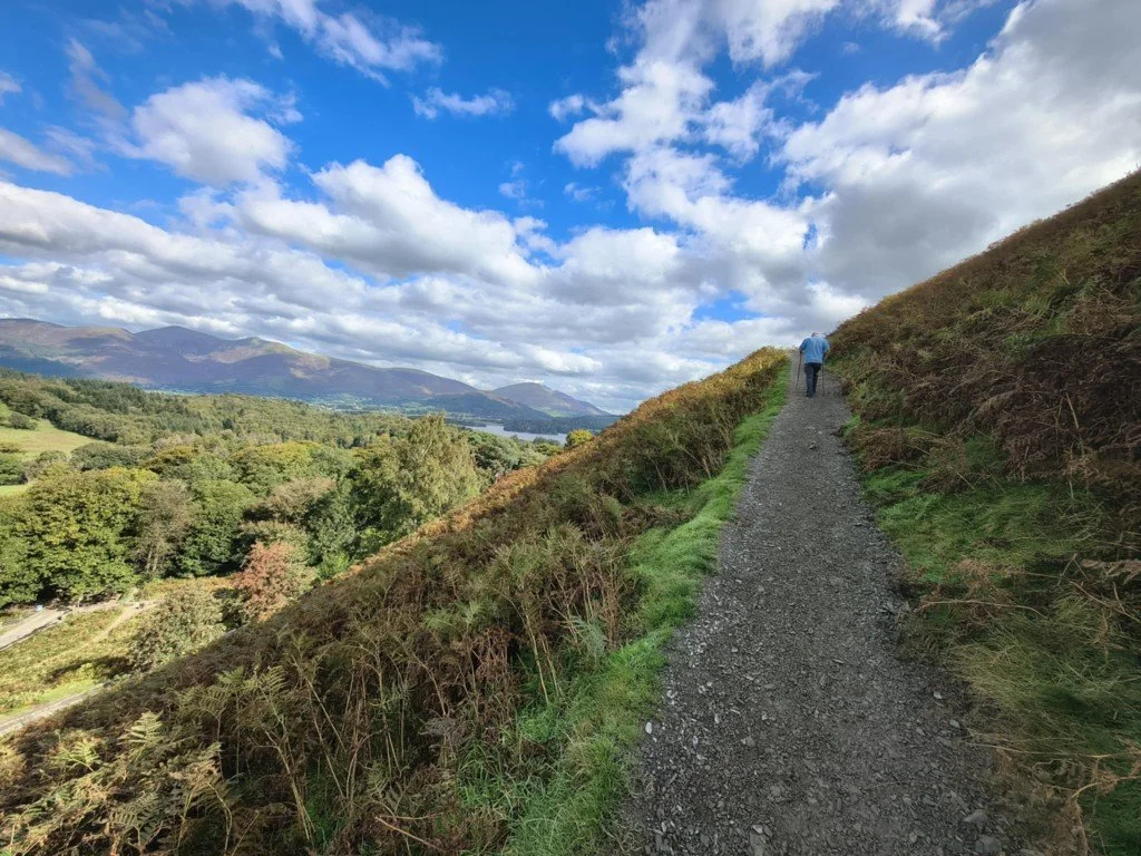 On the way up Cat Bells...