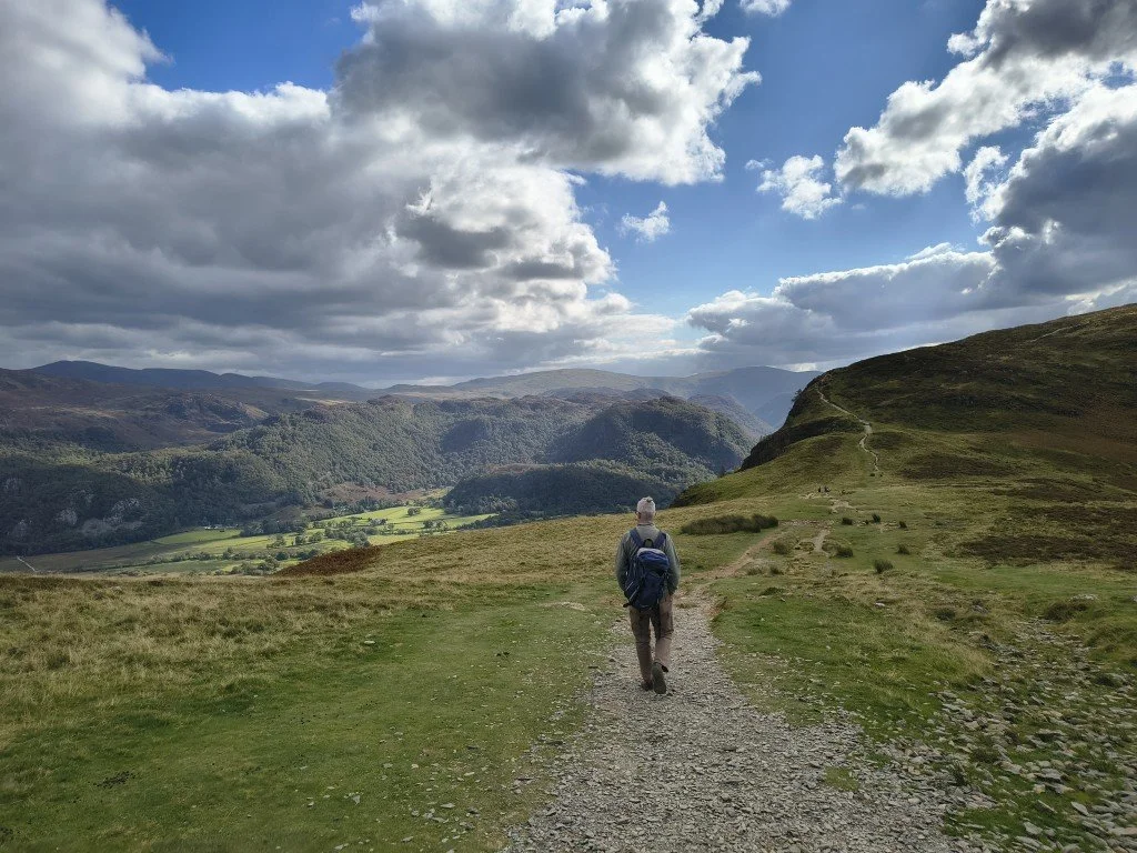 Heading down again...