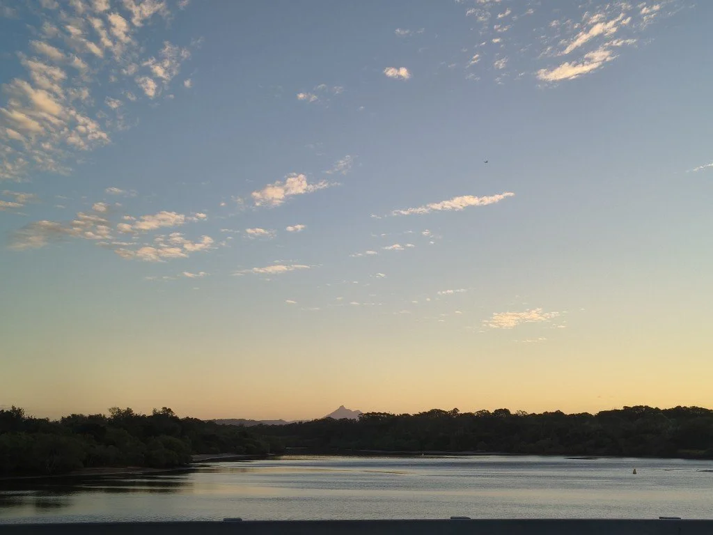 Wollumbin (Mt Warning) in the distance.