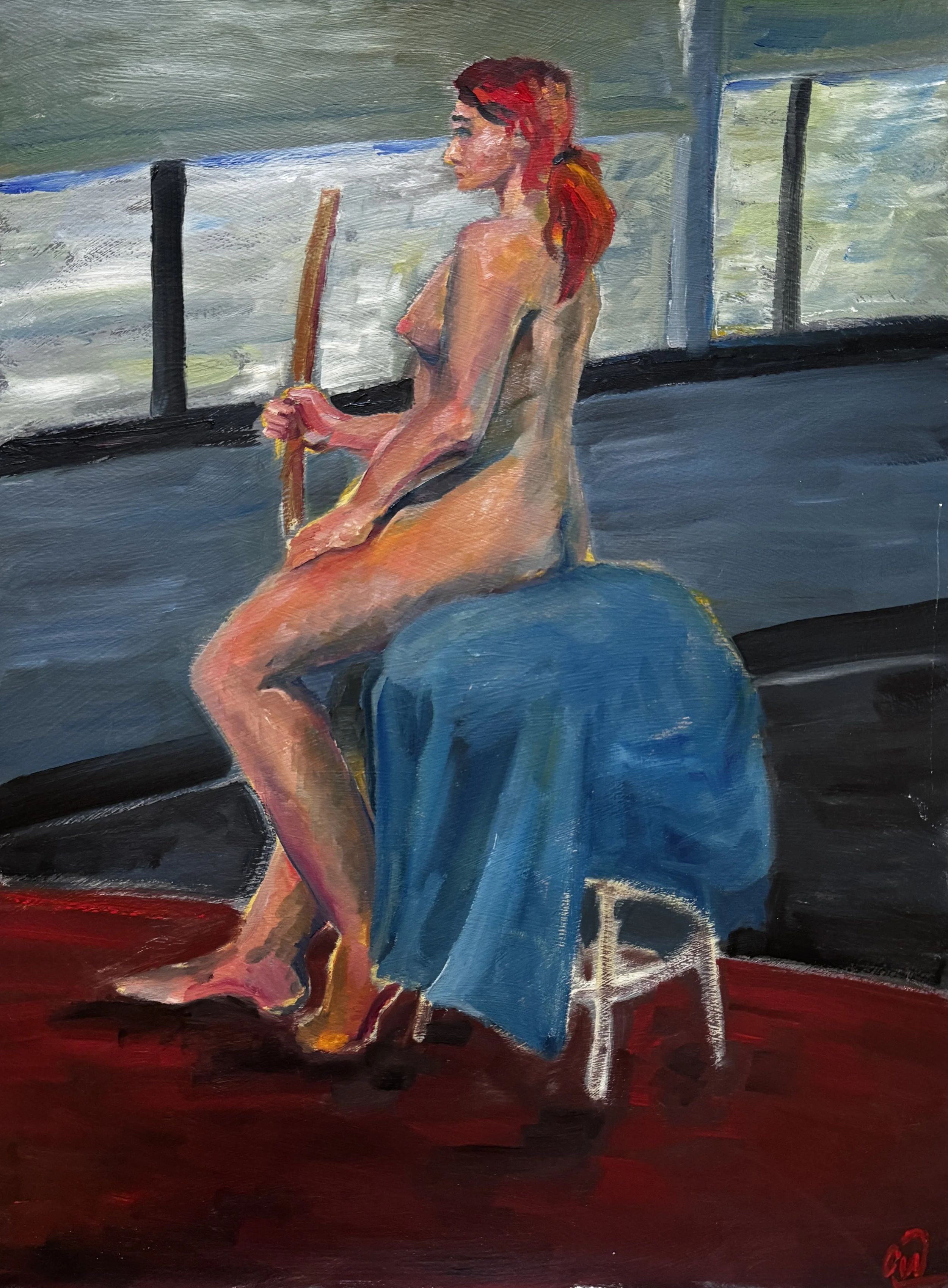 Figure Study 3, Oil on paper, 2024