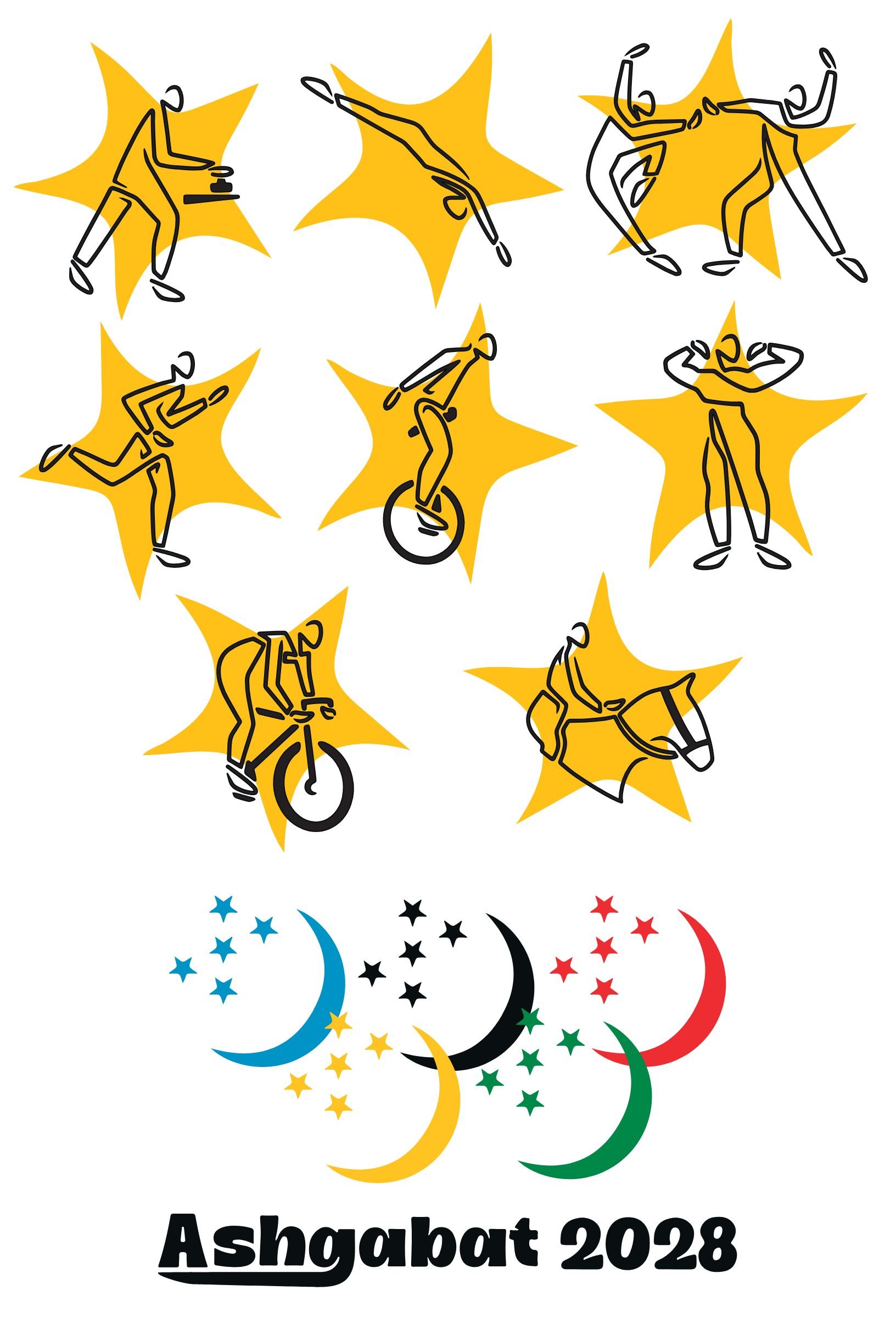 Olympic Pictograms Project, Illustrator design, 2024