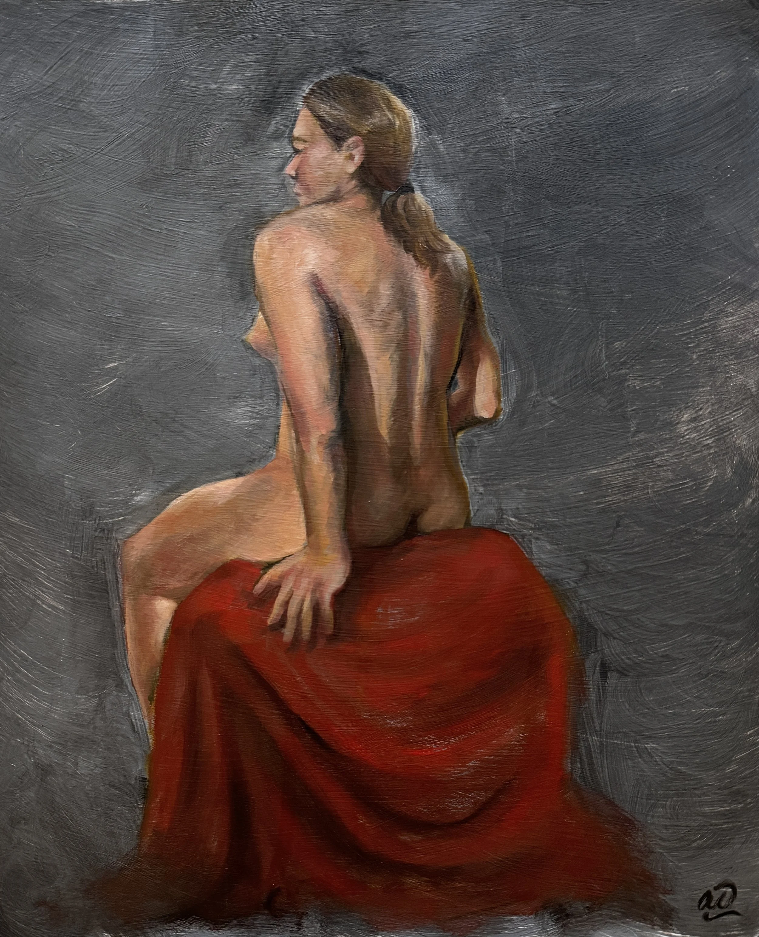 Figure Study 2, Oil on paper, 2024