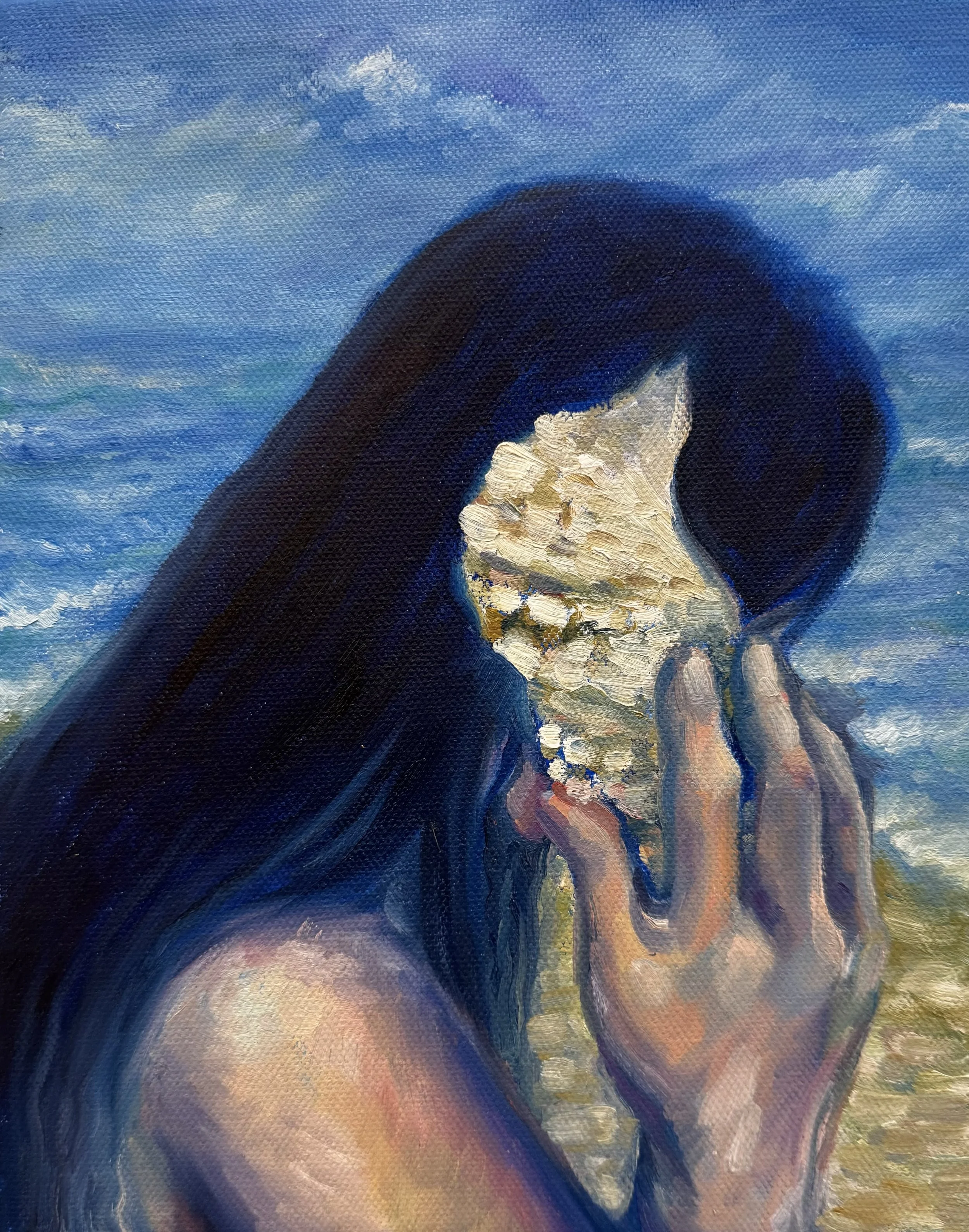 Tell Me (Allah-Las album cover study), Oil on canvas, 2025