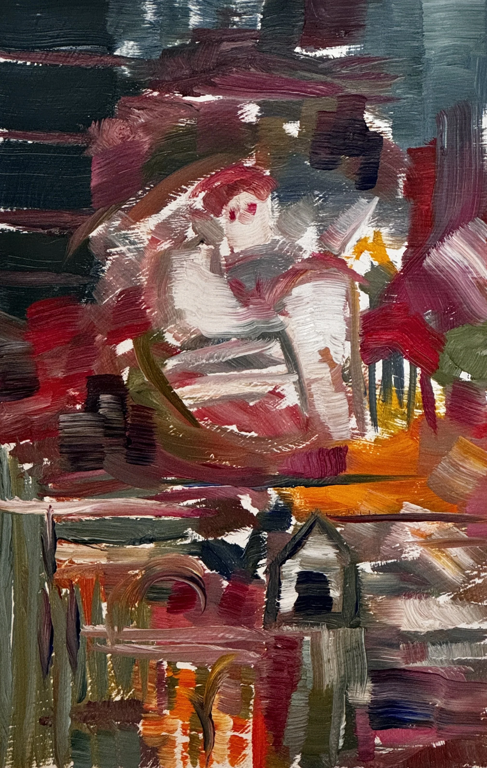 Cecily Brown Study, Oil on paper, 2024