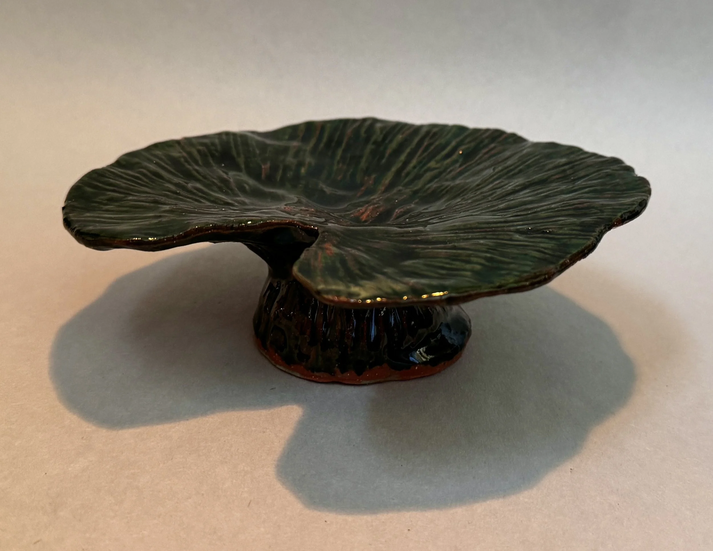 Lilypad ring plate, Glazed terracotta, 2024
