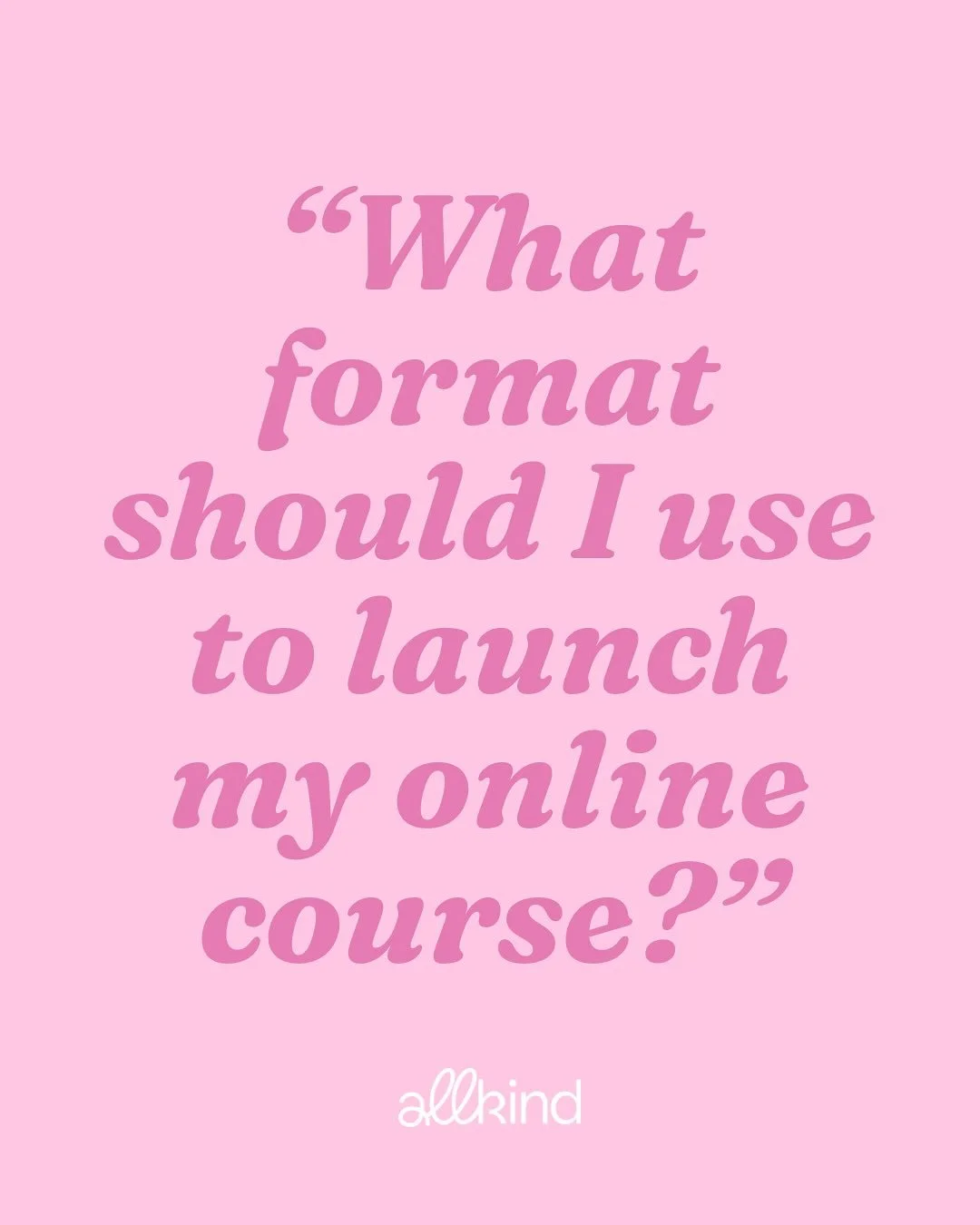 You know what launching a course reminds me of?
Lego bricks. 🧩

So many creators stress over what format to use...

&ldquo;Should I do a 3-part video series?&rdquo;
&ldquo;Maybe a challenge?&rdquo;
&ldquo;Or a webinar?&rdquo;

So before you stress a