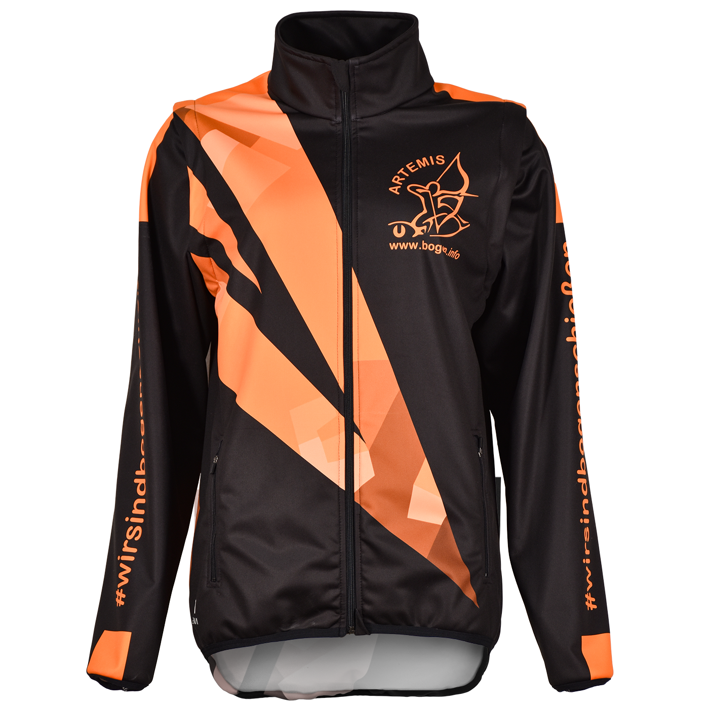 Softshelljacke mit abzippbaren Ärmeln für Bogensportverein Artemis