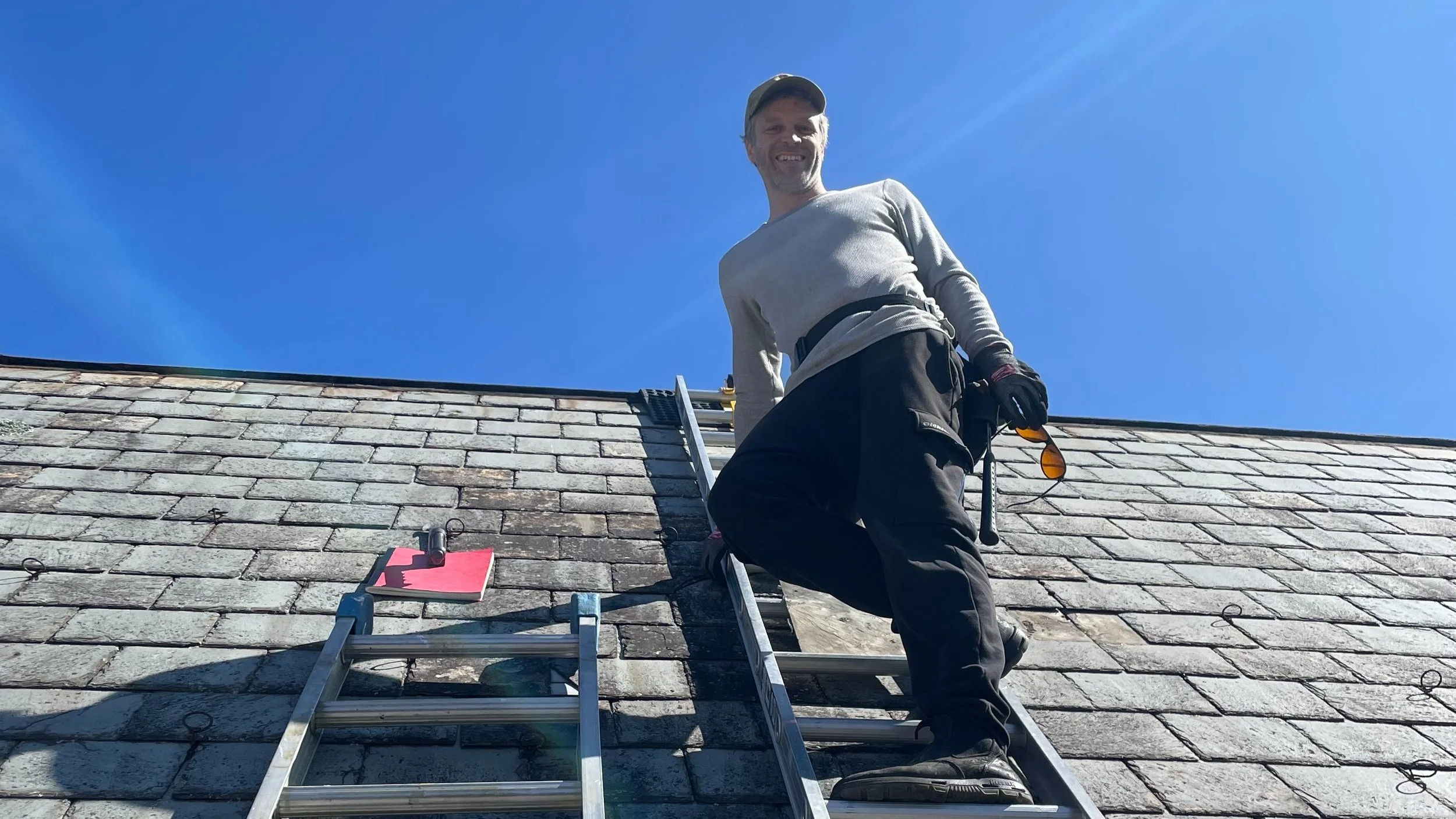 Slate repair near the ridge