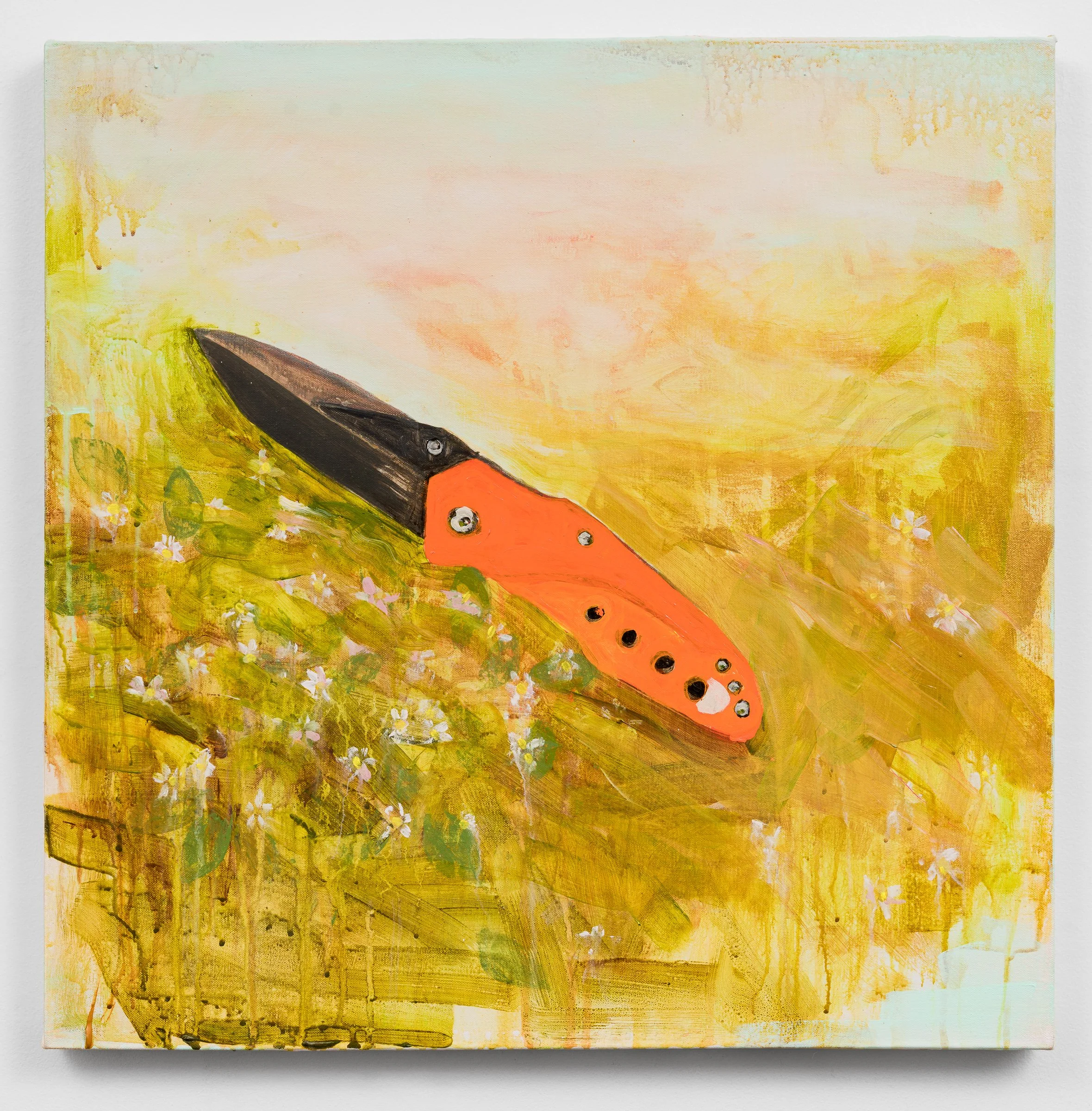 seth's lost knife, 2025, acrylic on canvas, 24 x 24 in