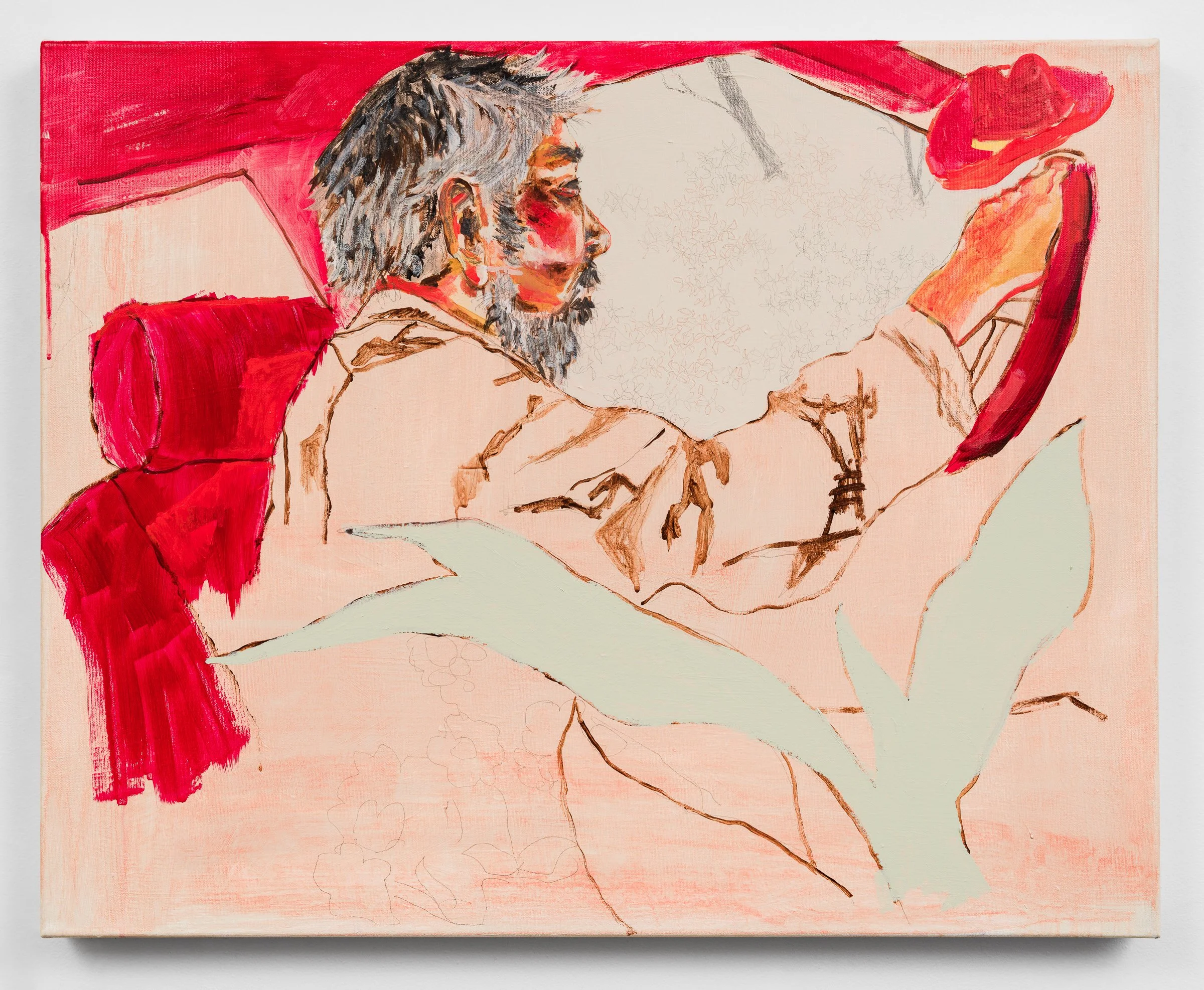 Should've Let You Teach Me to Drive, 2021, acrylic and graphite, 24 x 30 in 