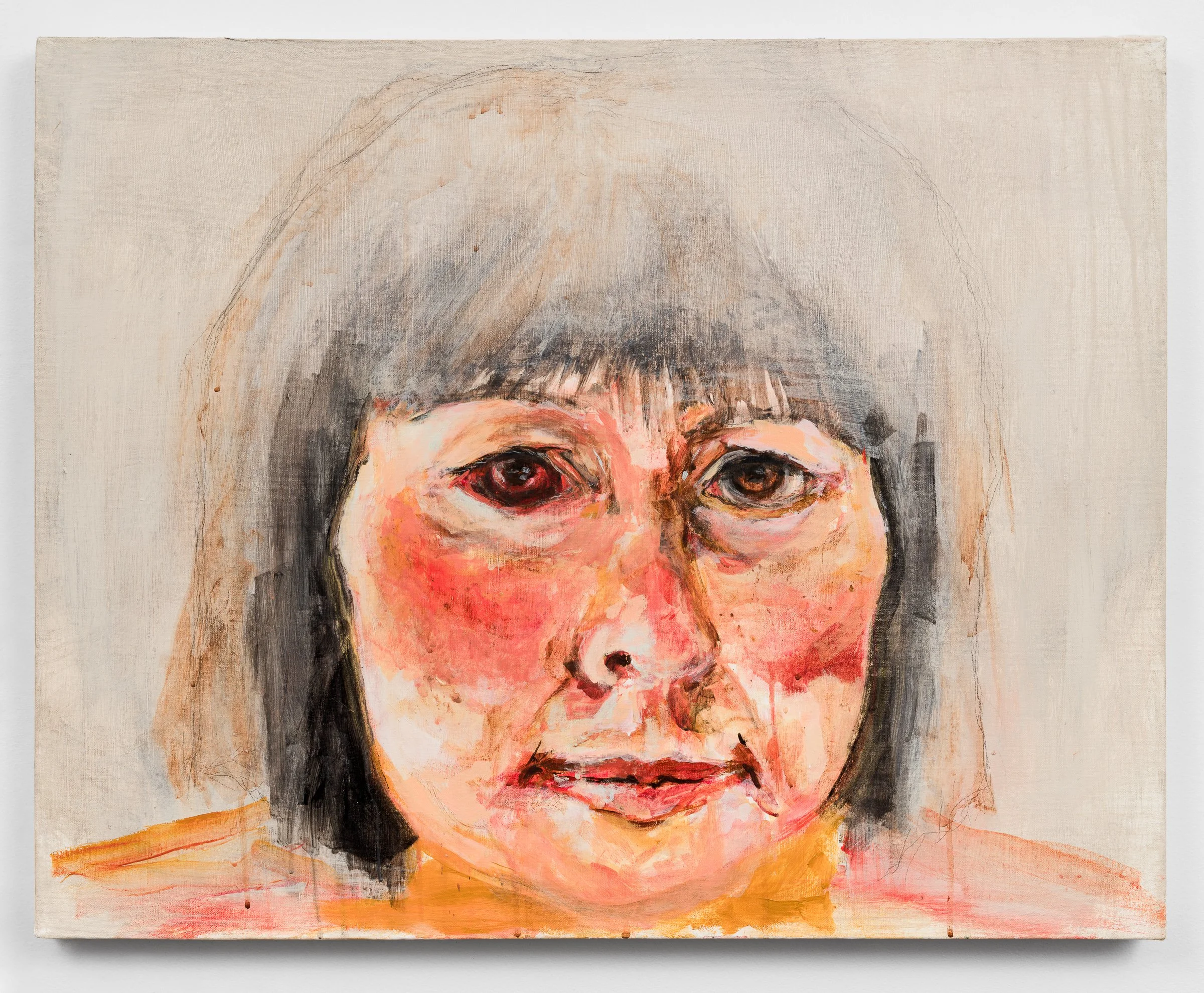 Swelling, 2020, acrylic and graphite on canvas, 24 x 30 in