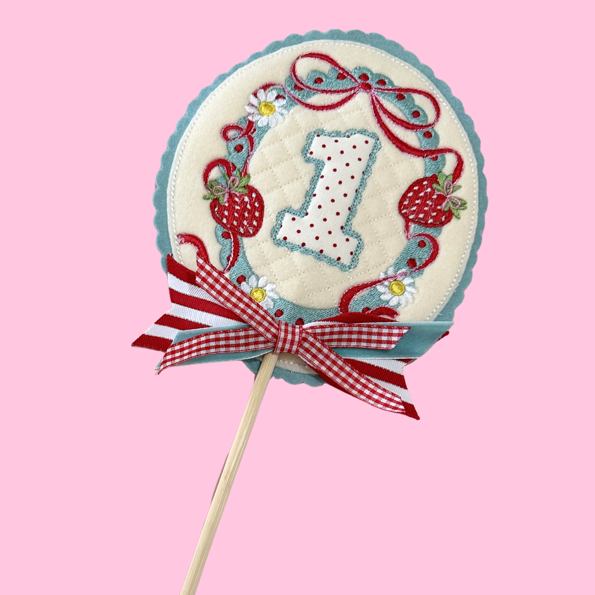 Embroidered Cake Topper