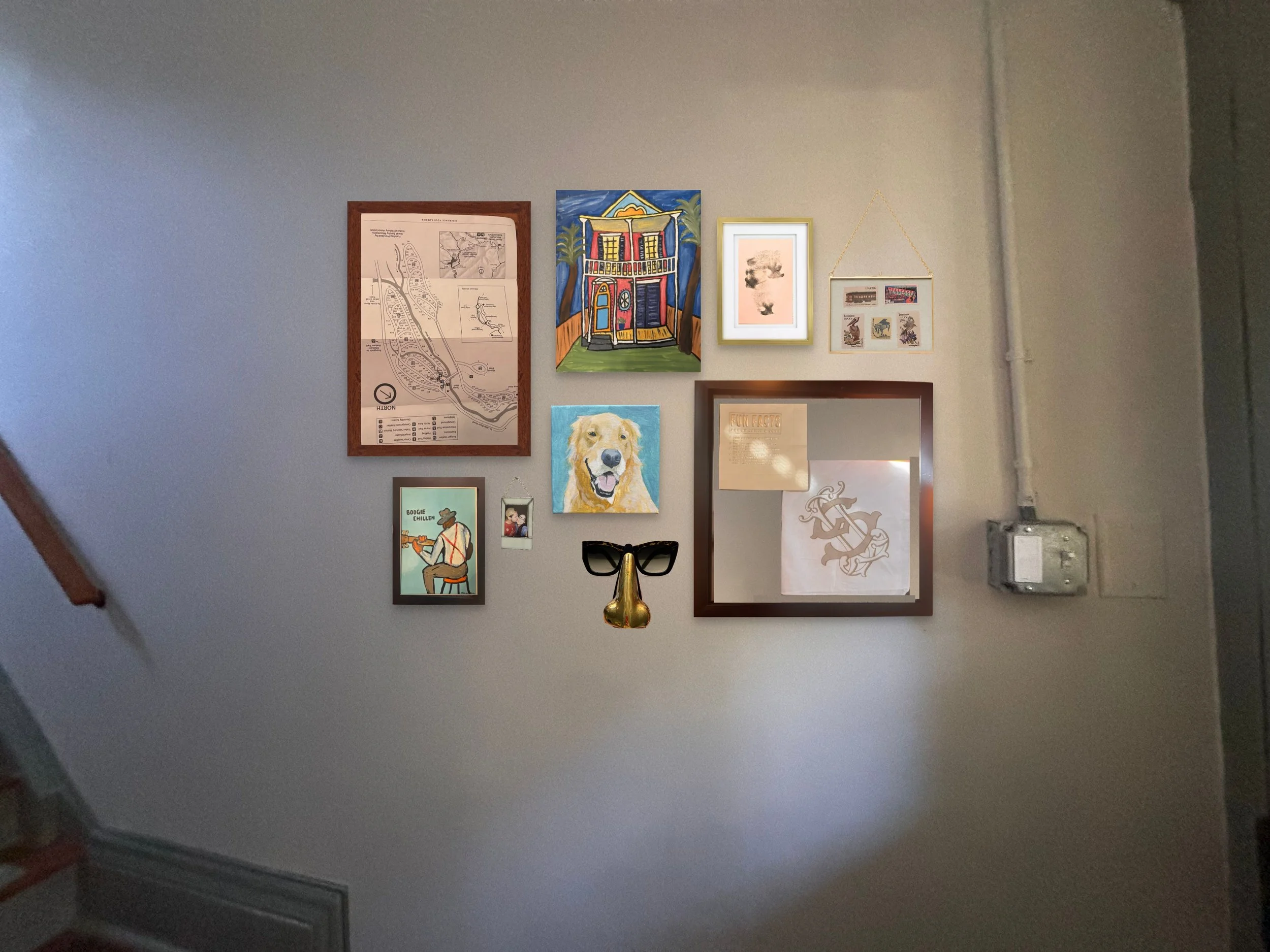 MOCK UP OF CLIENT ART & SOURCED FRAMES 