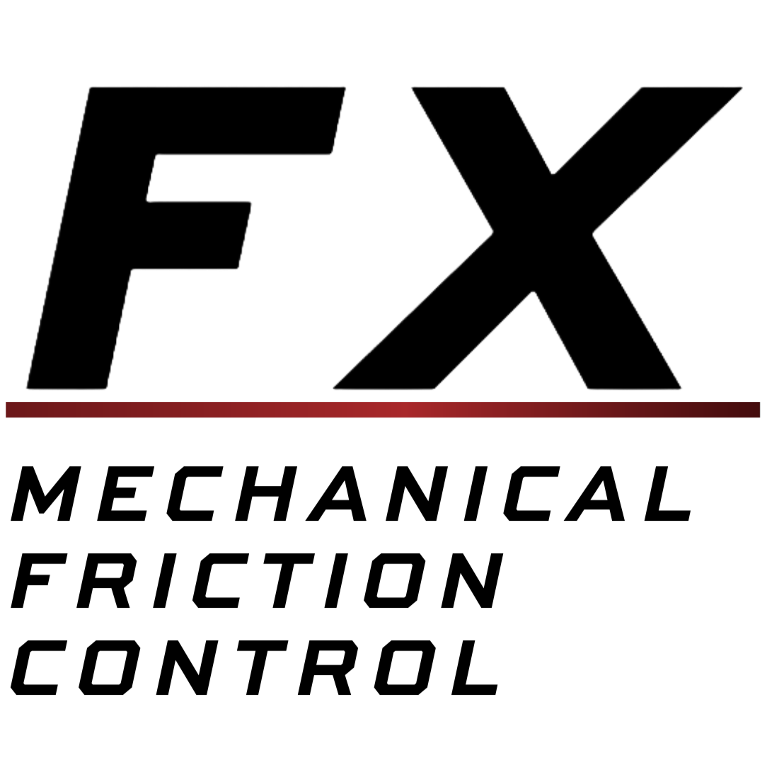 FX line logo in black and white with a red line underneath