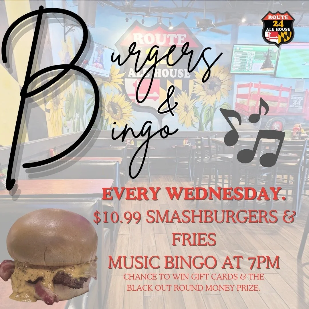 Come out for some Burgers &amp; Bingo, with a chance at Charm City Bingo's $1000 black out jackpot!