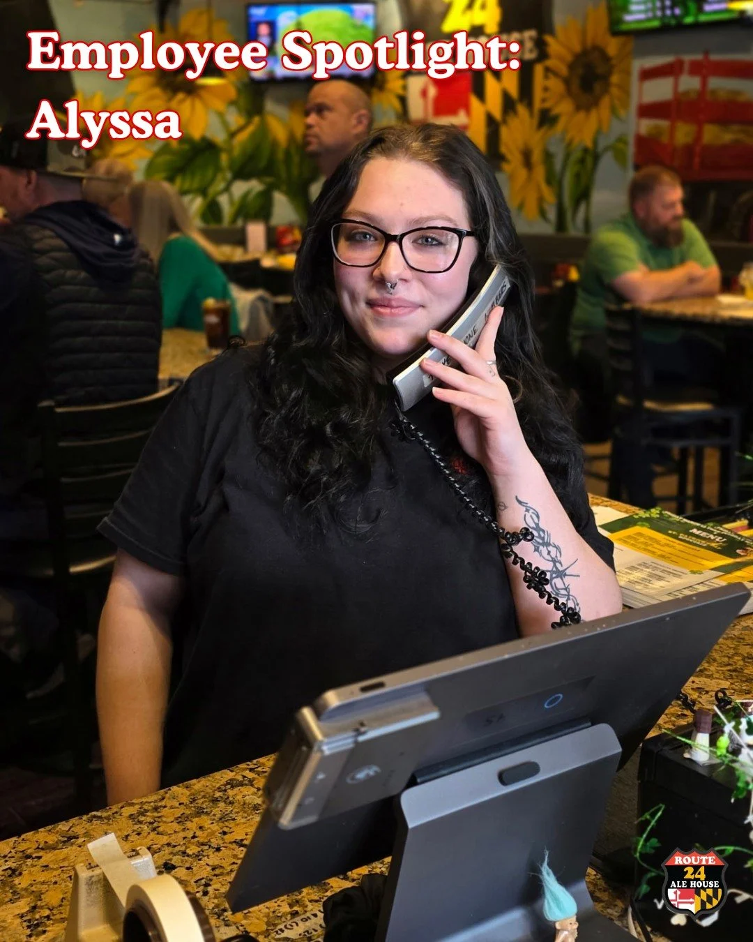 Meet our fabulous hostess, Alyssa! 
She started with us back in 2023, and her favorite menu item is...wait for it...the broccoli! 🥦