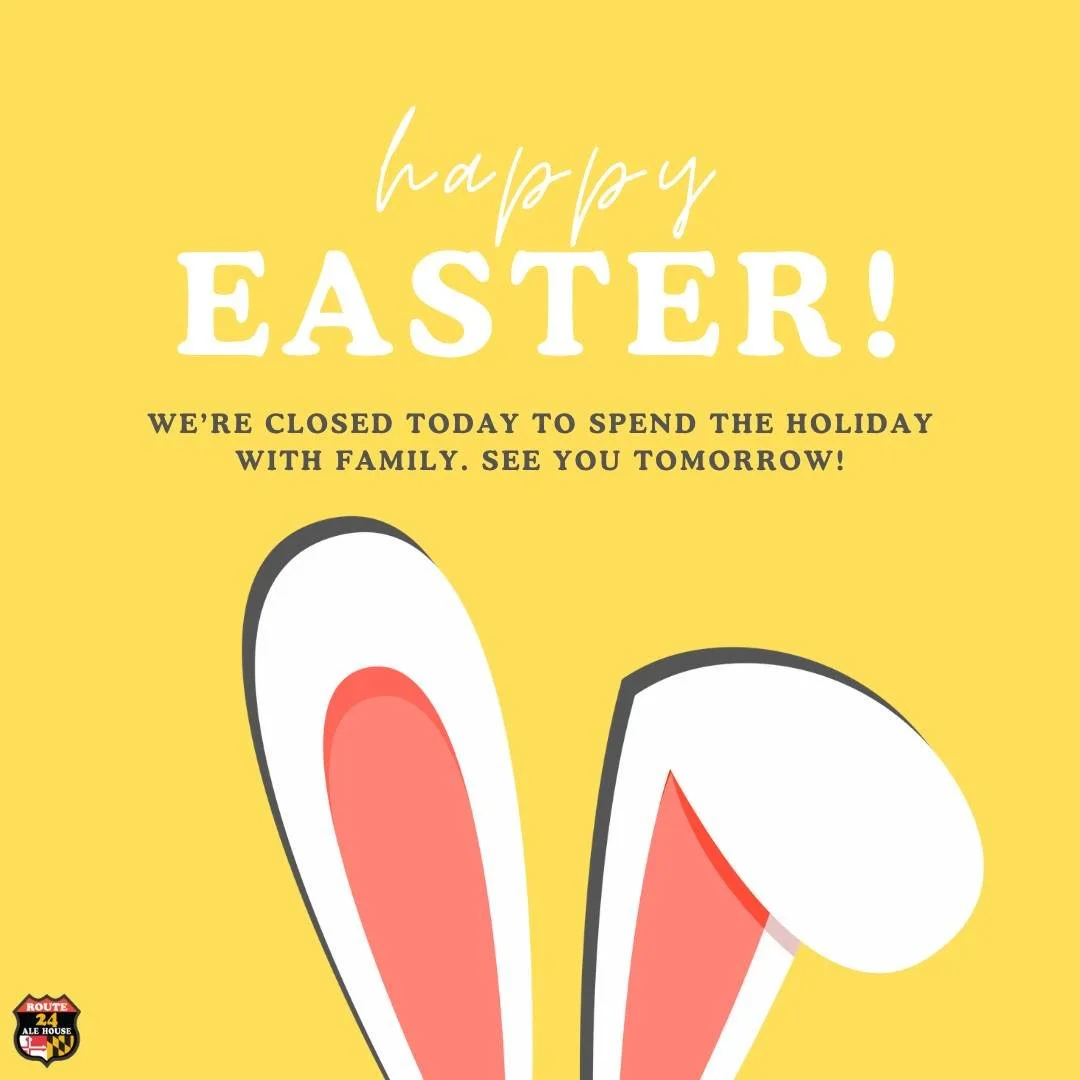 Happy Easter from the Route 24 team! 
We are closed today to spend the holiday with family. See you tomorrow!