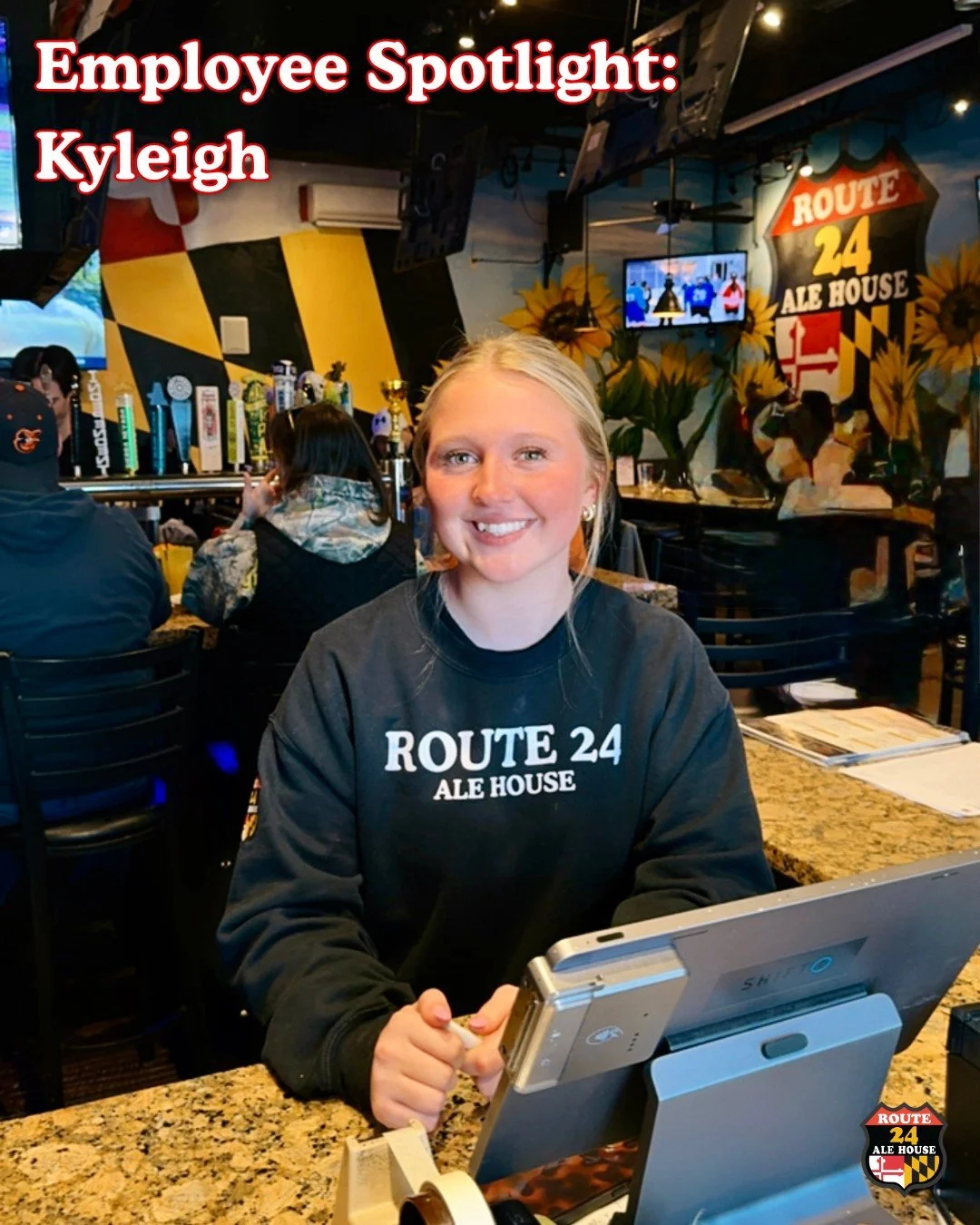 Meet our girl Kyleigh! 
Kyleigh has been with us since September 2024 and loves the chicken cheesesteak in a wrap!