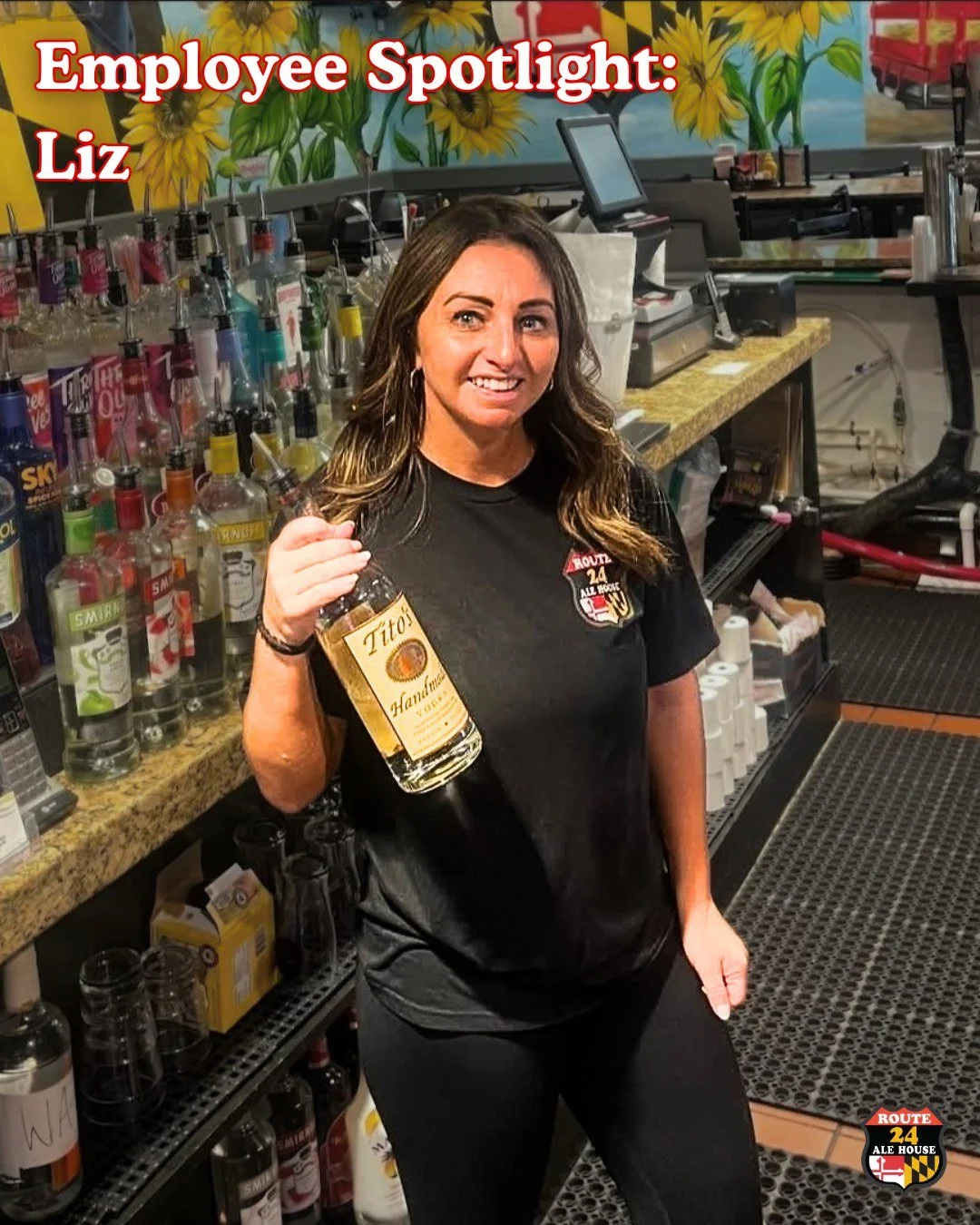 Meet our girl, Liz! She's been serving at Route 24 since June 2023 and her favorite meal on the menu is the Salmon Rice Bowl!