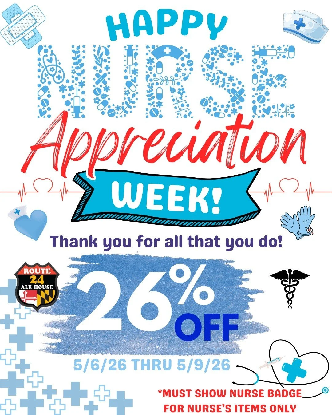 Hey nurses! We see you 👀💙

Long shifts, big hearts, and nonstop hustle&hellip; we didn&rsquo;t forget about you!

Celebrate Nurse Appreciation Week, which starts today with 26% OFF - because you deserve it. 🏥