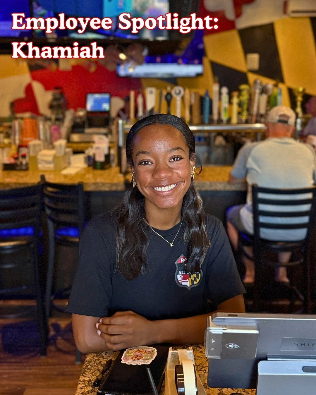 This week's employee spotlight is our fabulous server, Khamiah!
Khamiah has been with us since October of 2023, and her favorite menu item is the kids smash burger! 🍔