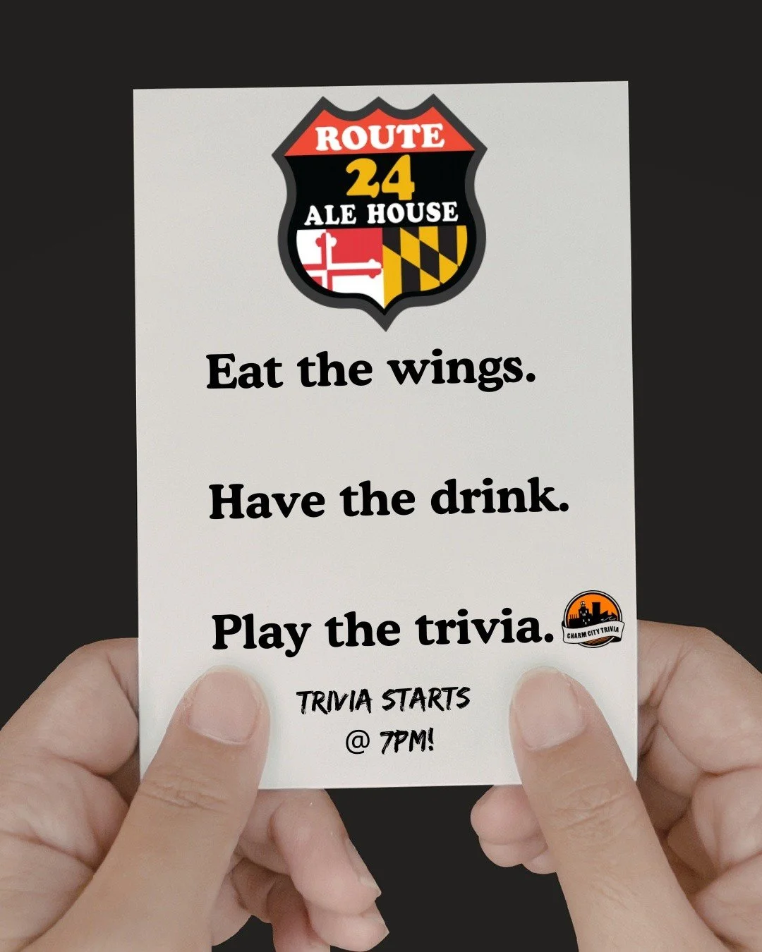 Charm City Trivia will be ready for you and your team at 7pm! See you tonight!

#rt24ah #harfordcountymd #yourfavsportsbar #charmcitytrivia