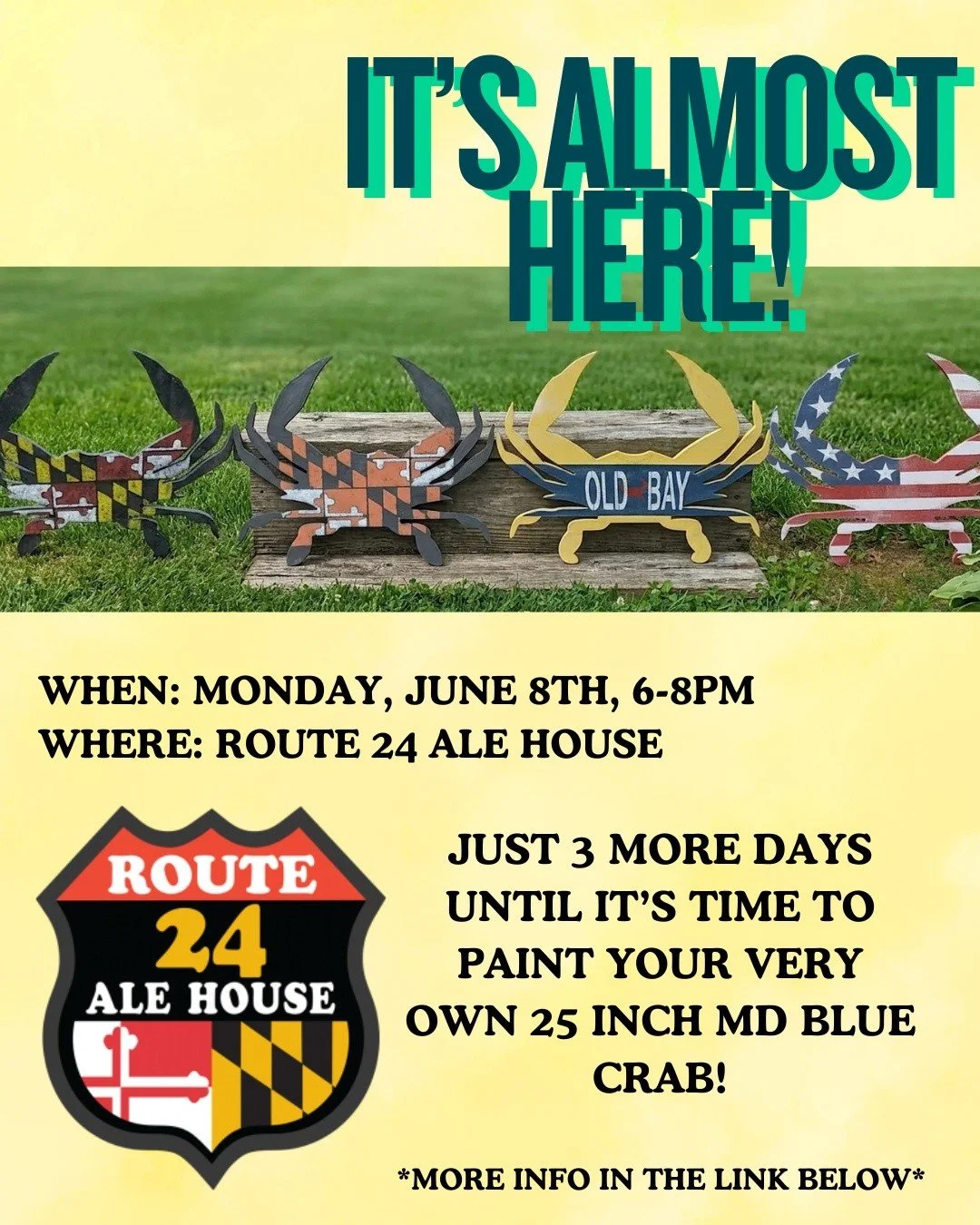 Only a few days away! Get your craft on at your favorite local sports bar. 🎨🍺

#rt24ah #harfordcountymd #yourfavsportsbar #getyourcrafton