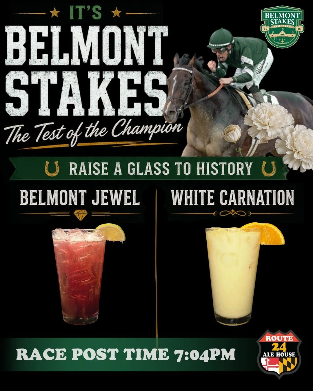 The experience of the Belmont Stakes, but at your favorite local sports bar. See you tonight!

#rt24ah #harfordcountymd #yourfavsportsbar #belmontstakes