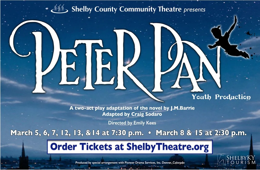 Tickets for Peter Pan are Now on sale at shelbytheatre.org
