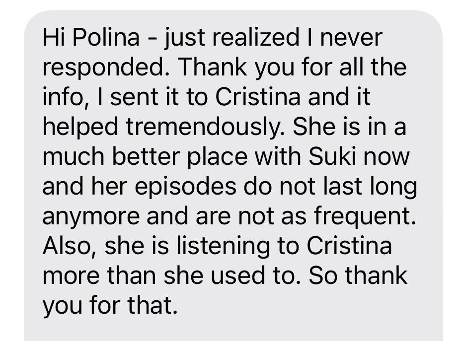 Client sharing that their relationship with their dog is getting better after their behavior consultation