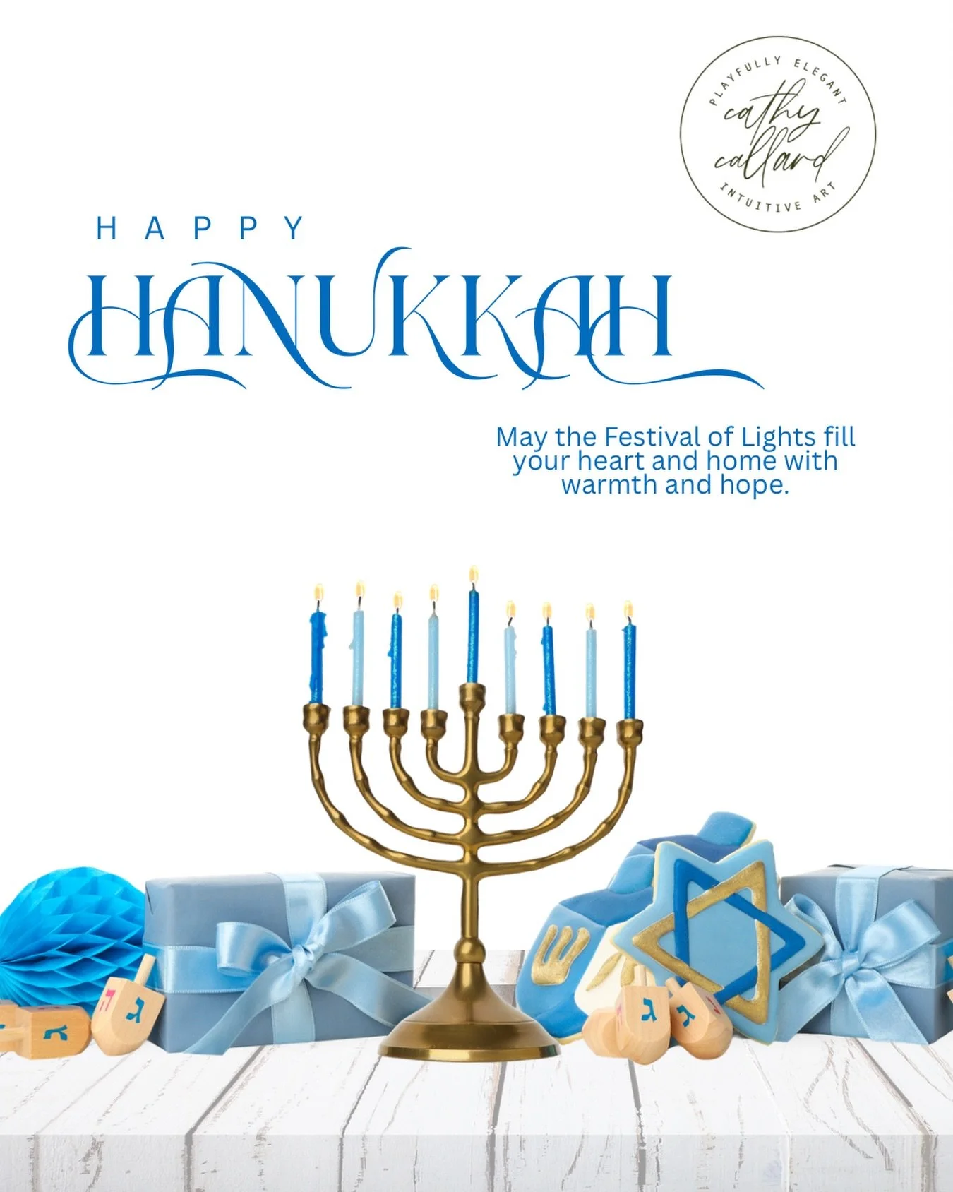 Happy Hanukkah! 
Catch up soon,
Cathy x 
-
#happyhanukkah