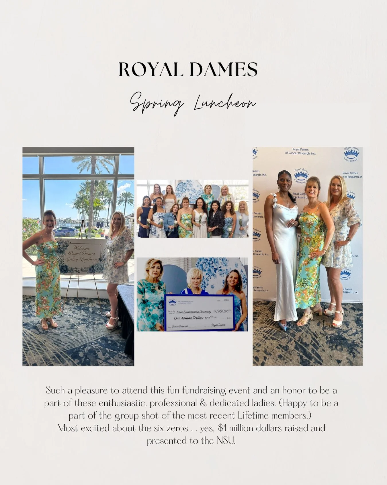 Such a pleasure to attend this Royal Dames (@royal_dames) fundraising event and an honor to be part of these enthusiastic, professional &amp; dedicated ladies. (Happy to be in the group shot of the most recent Lifetime members.) Most excited about th