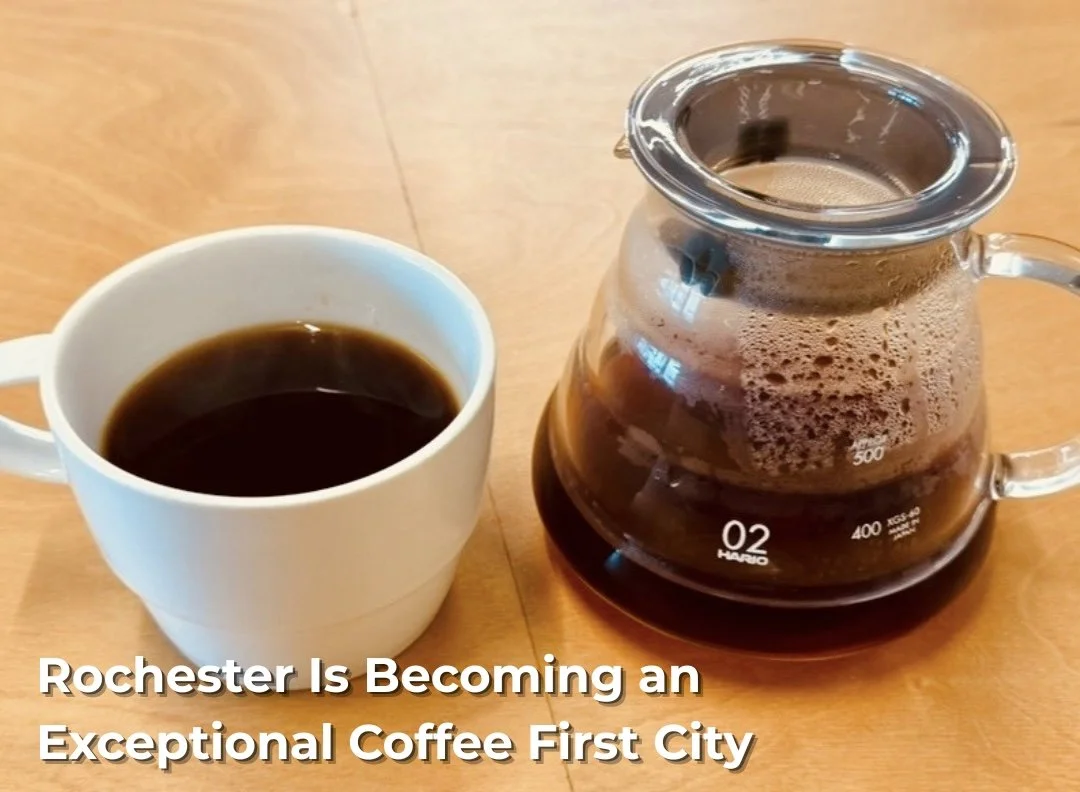 A pour over coffee from AM:FM Coffee in Rochester, NY