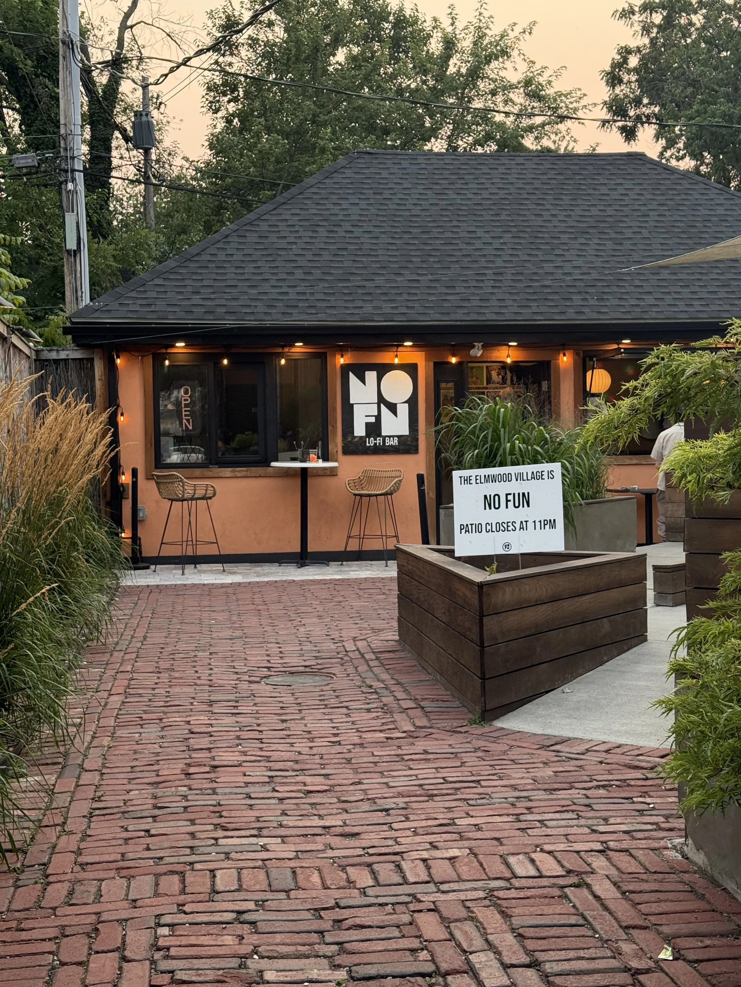 A frontside view of No Fun Lo-Fi Bar in Buffalo’s Elmwood Village.