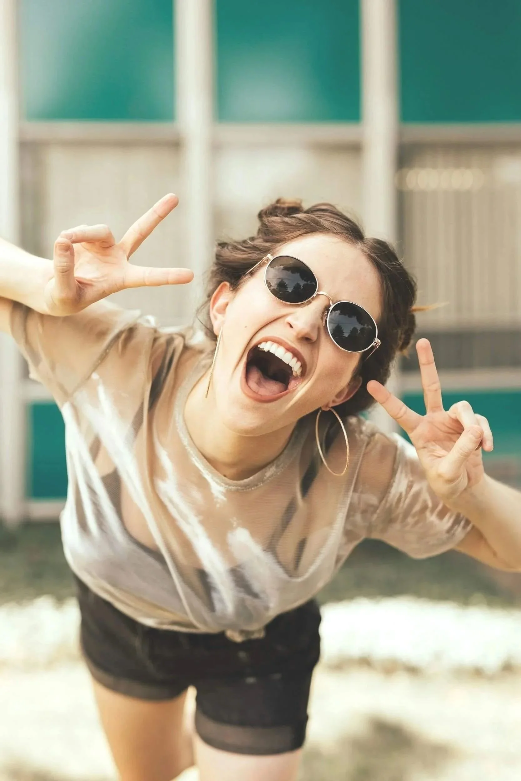 A happy teen who attended a therapy session.
