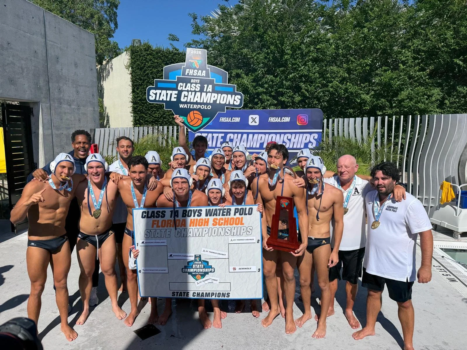 Saint Thomas Aquinas Men’s Water Polo wins the 2026 Florida High School Water Polo State Championship