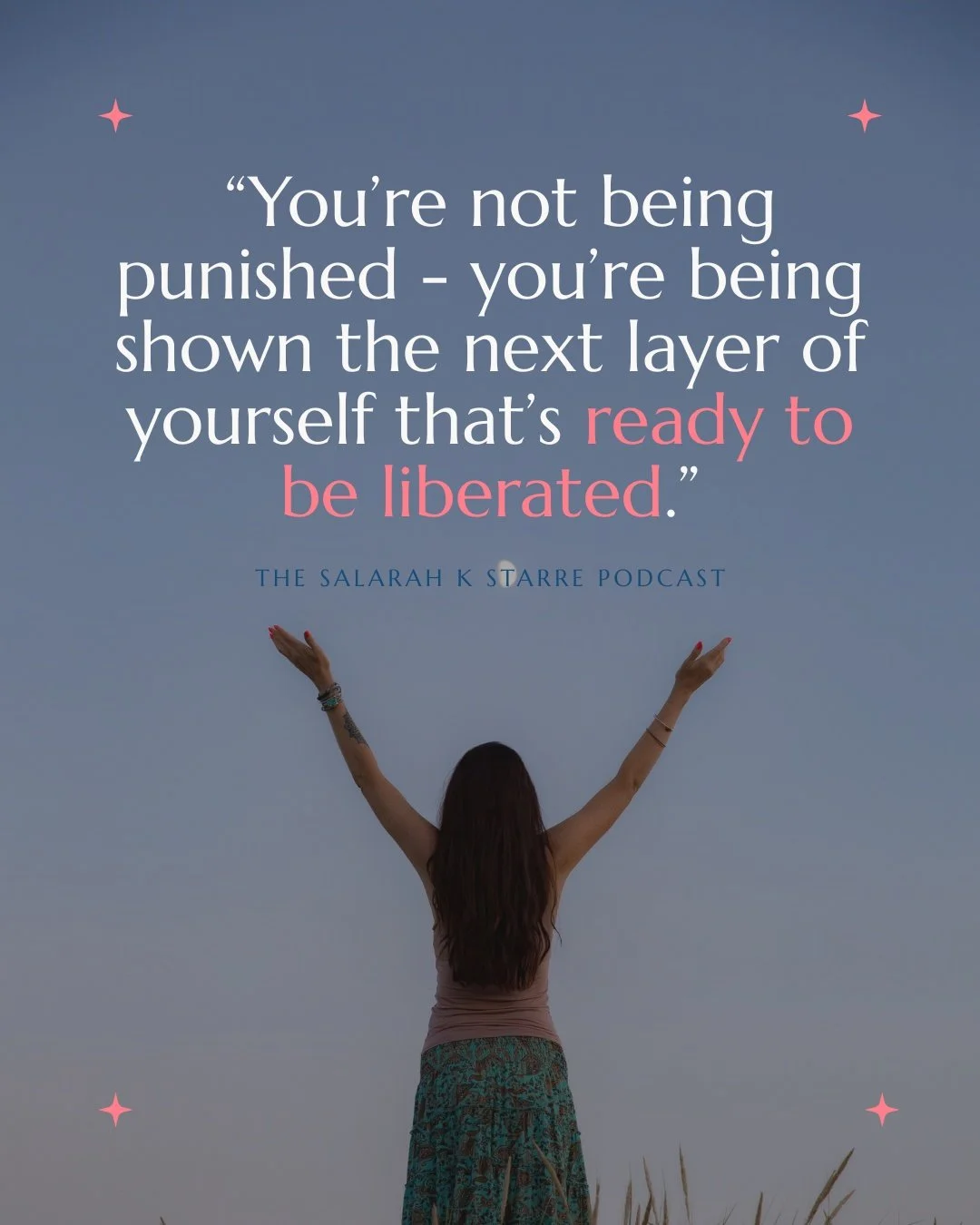 You&rsquo;re not being punished.
You&rsquo;re being shown what&rsquo;s still asking to be healed.

✨ In Episode 114 of 𝗧𝗵𝗲 𝗦𝗮𝗹𝗮𝗿𝗮𝗵 𝗞 𝗦𝘁𝗮𝗿𝗿𝗲 𝗣𝗼𝗱𝗰𝗮𝘀𝘁,
I share how relationships act as mirrors...not to hurt you, but to reveal you