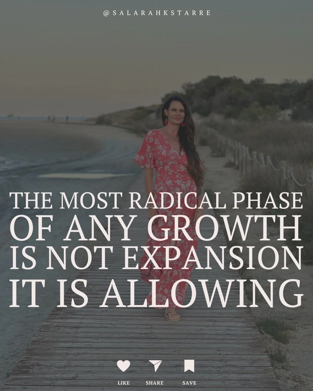 We talk so much about expansion. Becoming. Growth.
But the most overlooked phase of the whole journey is the one after all of that.

The allowing.

The integrating.

The learning to just be with what you have already built without immediately trying 