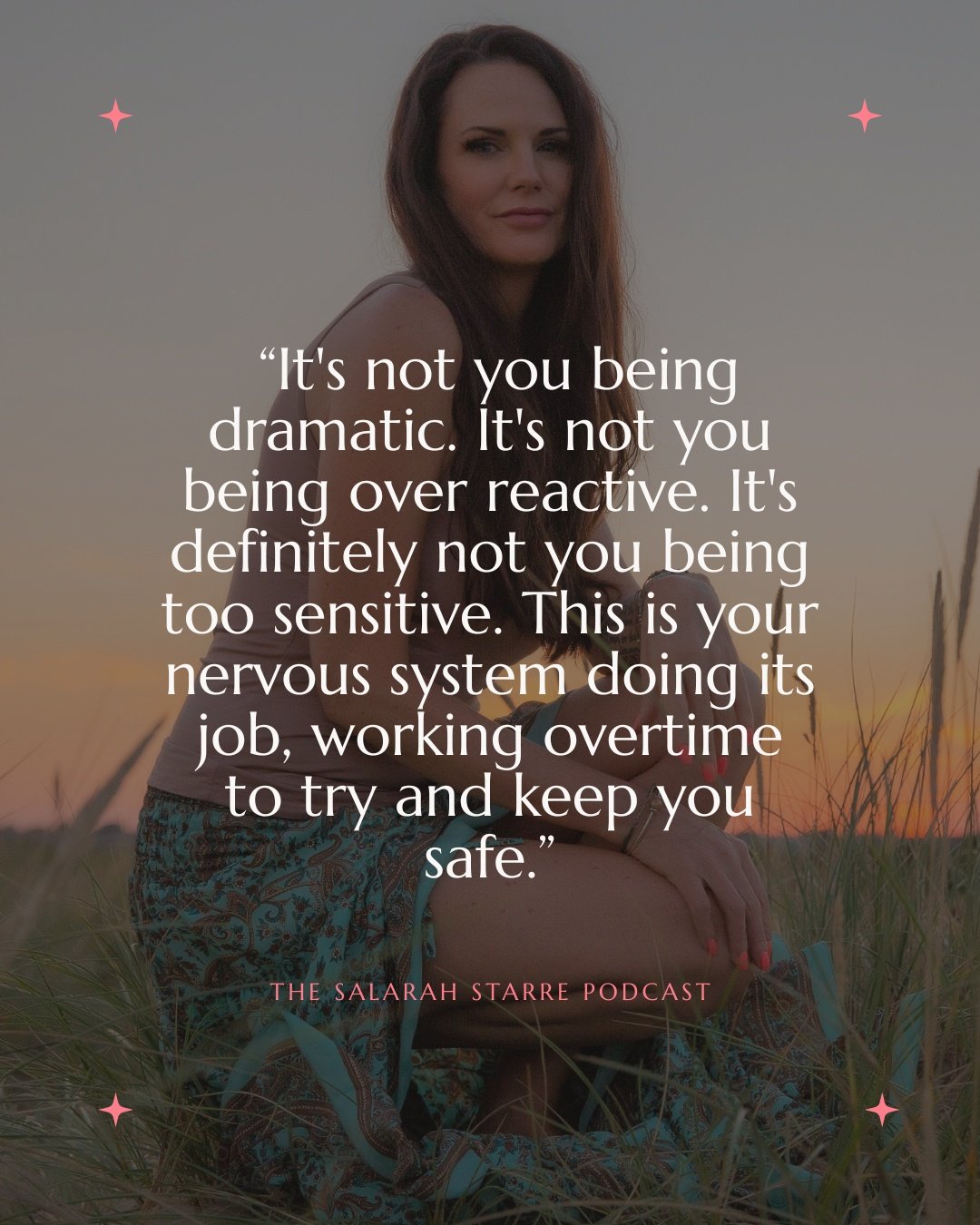 If you've ever been told you're too much, too sensitive, or too dramatic, please read this twice...

Your reactions aren't proof something's wrong with you.

They're proof your system is paying attention.

It's remembering something it has already ha