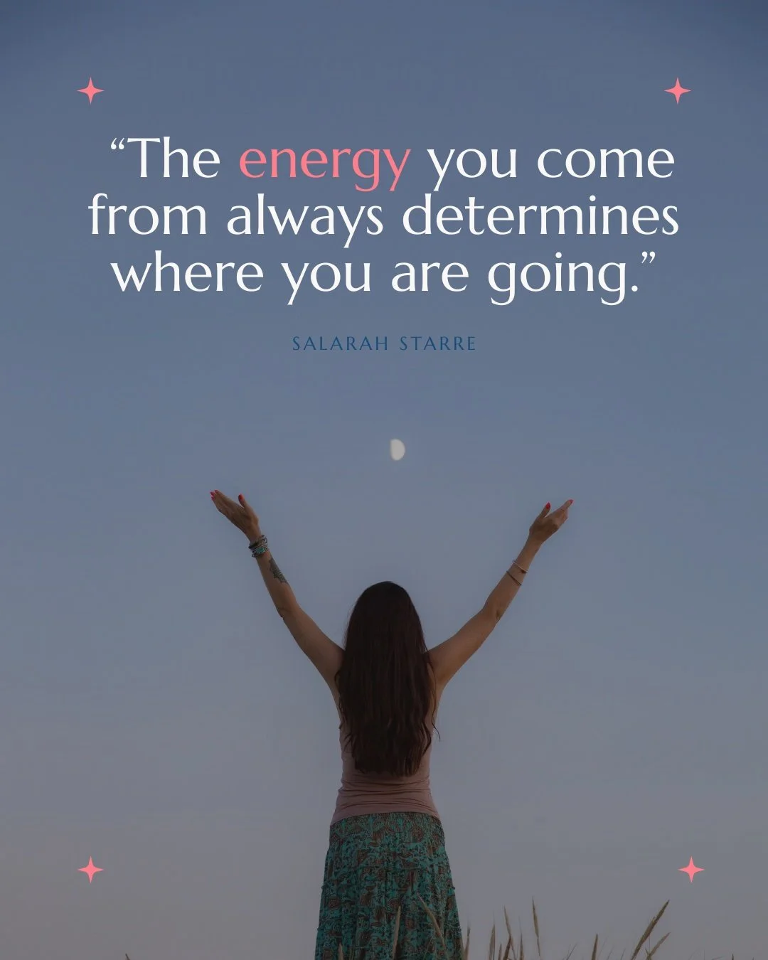 A reminder for the days that feel heavy.

It's not just what you're doing that's shaping your life. It's the energy you're doing it from. The rushing. The forcing. The pushing through. Or the presence. The softness. The choice to slow down.

Save thi