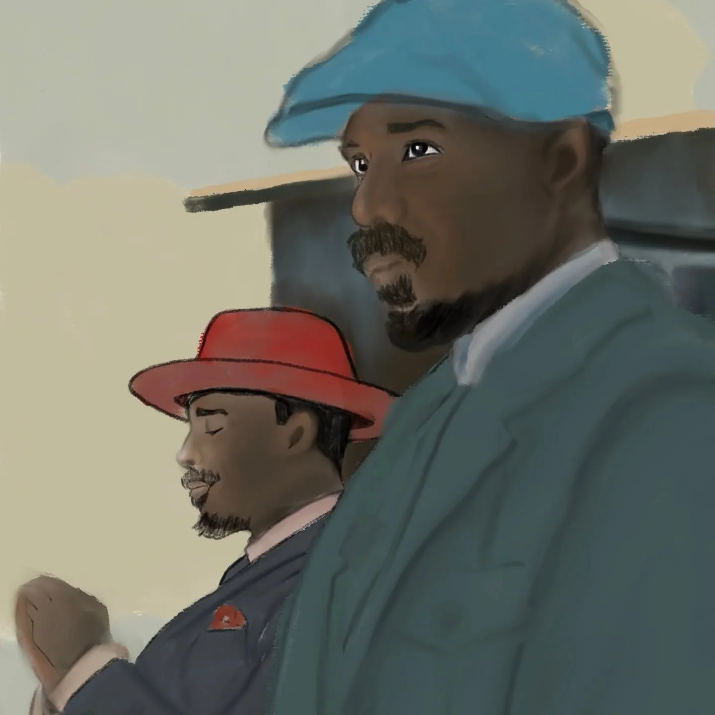 "You twins?" 
"Nah we cousins." 👏

Currently in my @sinnersmovie hyperfixation and had to do some fan art of my favorite twins after @michaelbjordan struck gold at the Oscars. Saw this little movie on the last weekend it was show