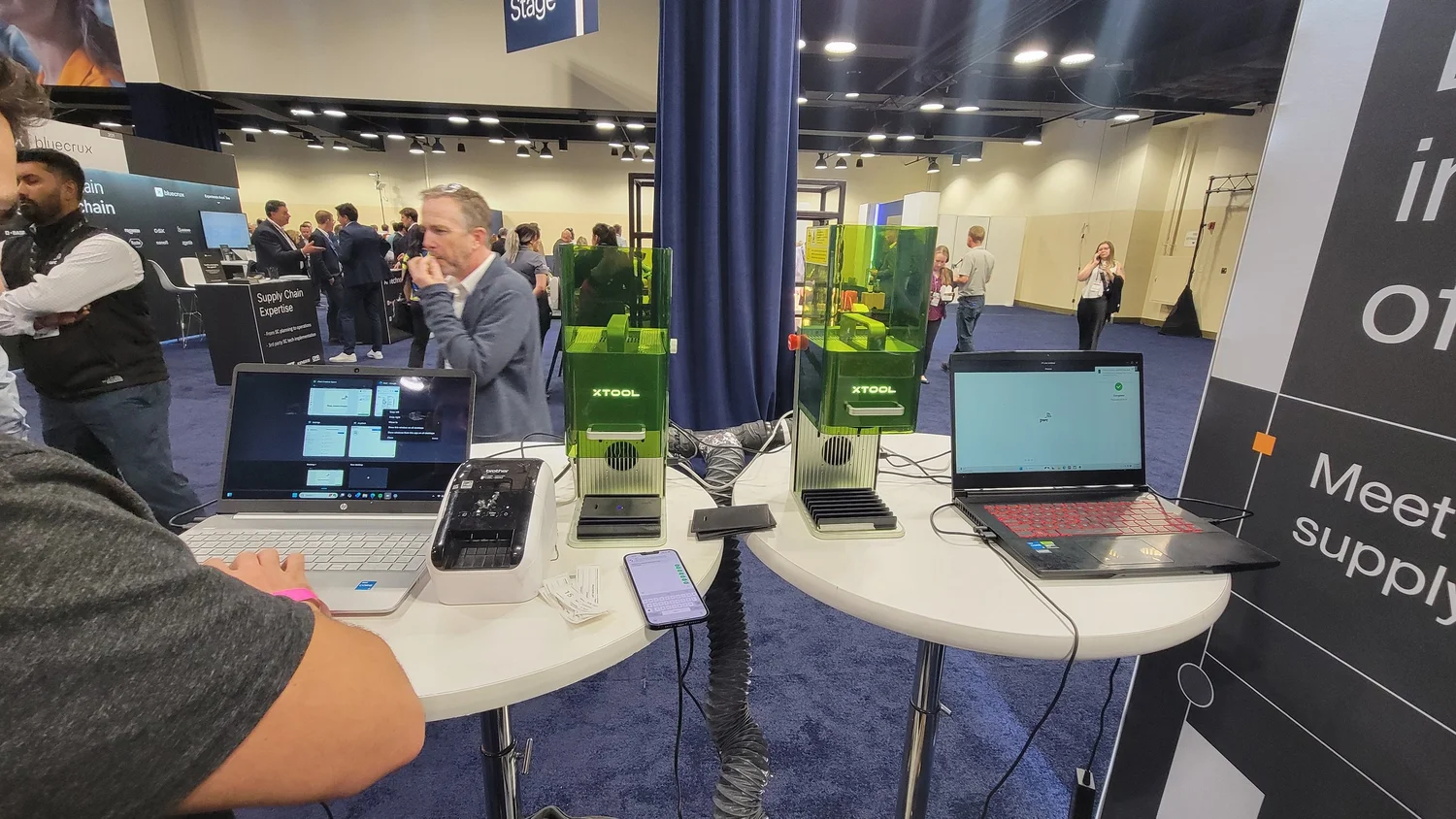 Conference booth prepared for live personalization