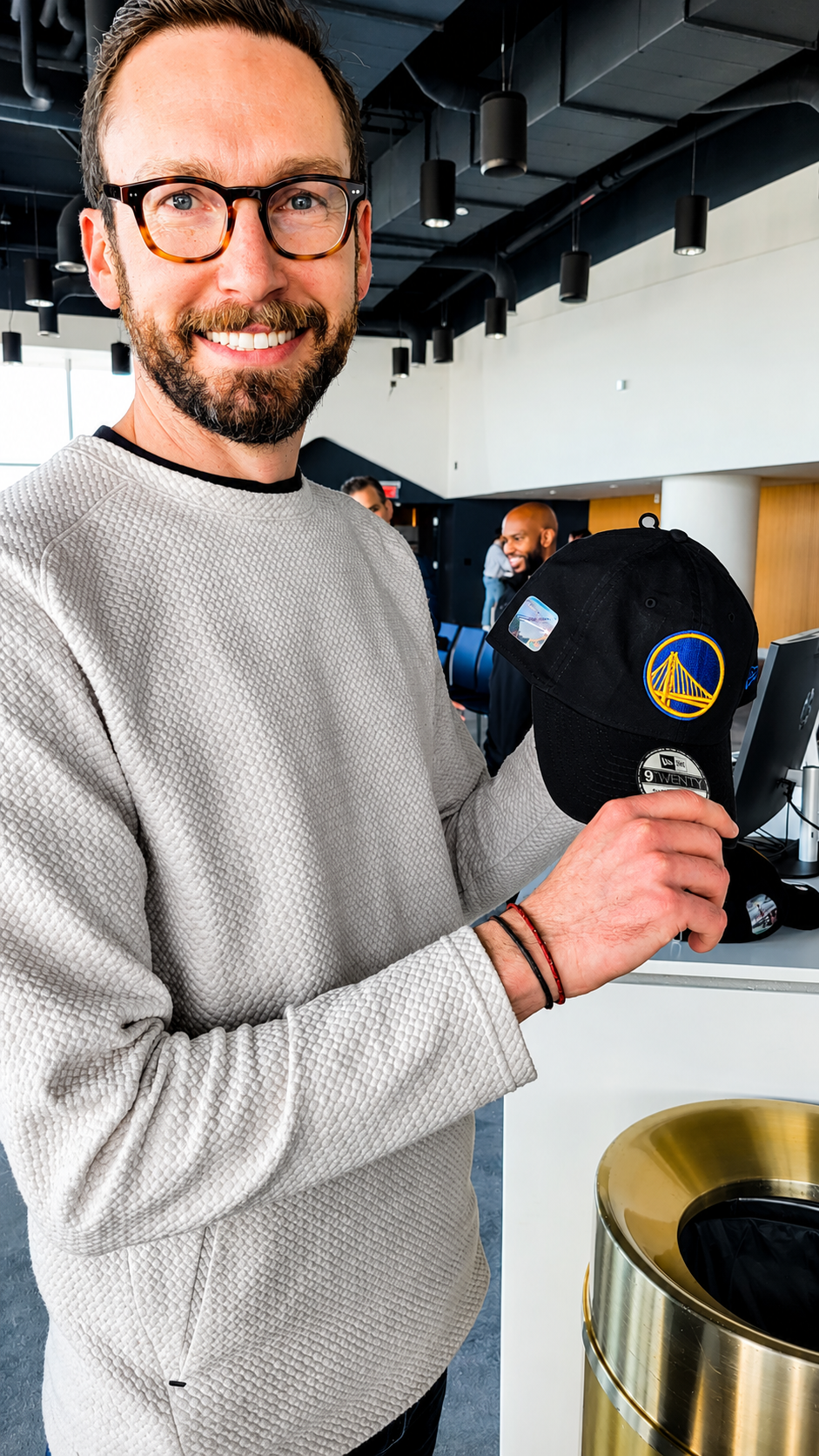 Guests at an AI apparel studio