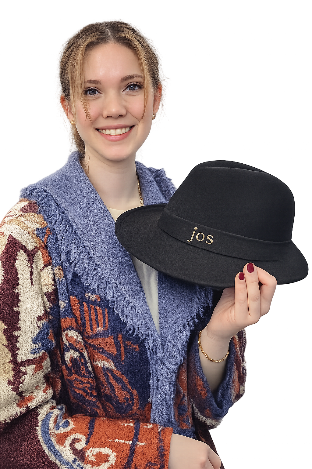 Live onsite laser engraving on felt black hat for private event in London England