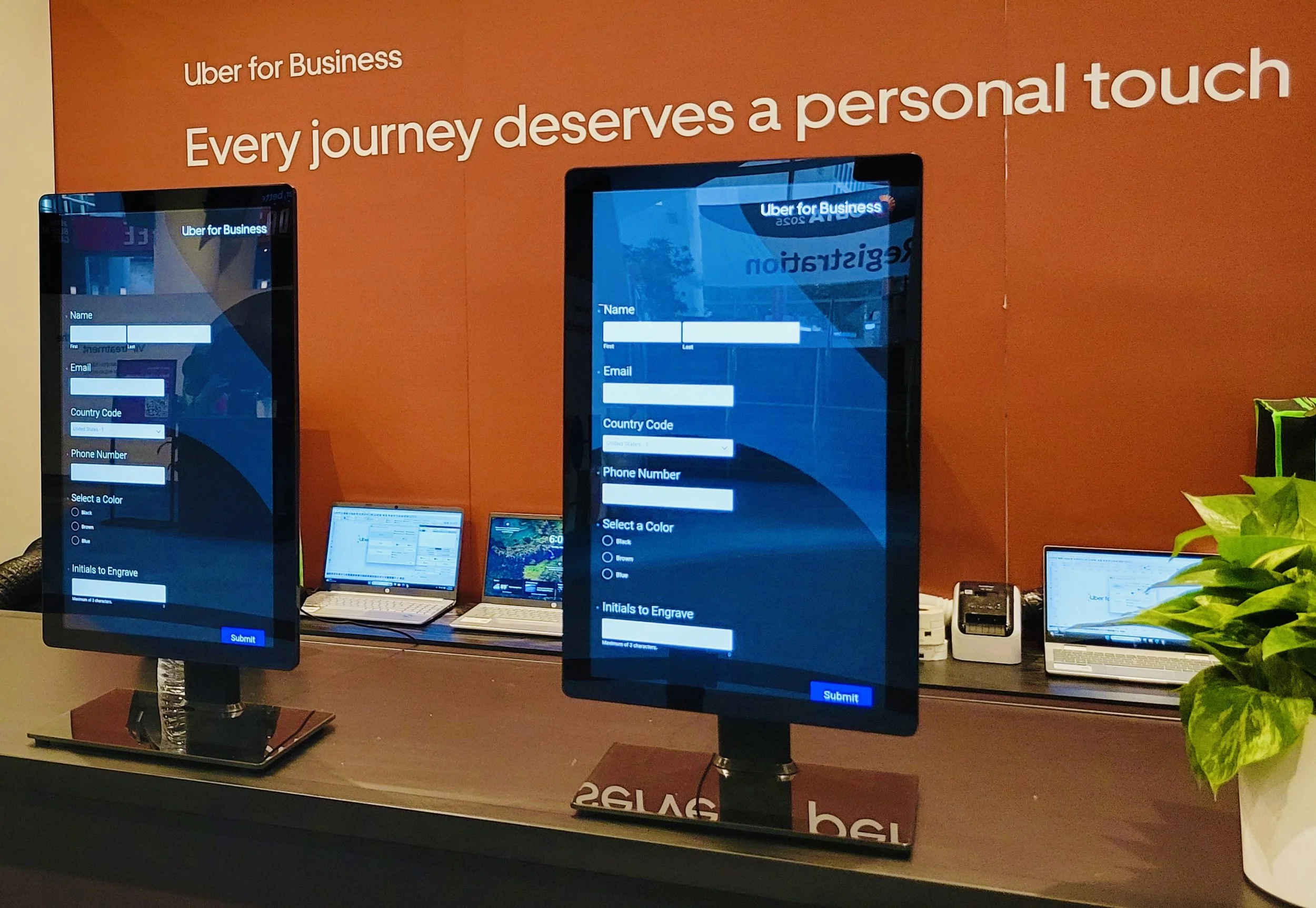 Live laser engraving on premium event products